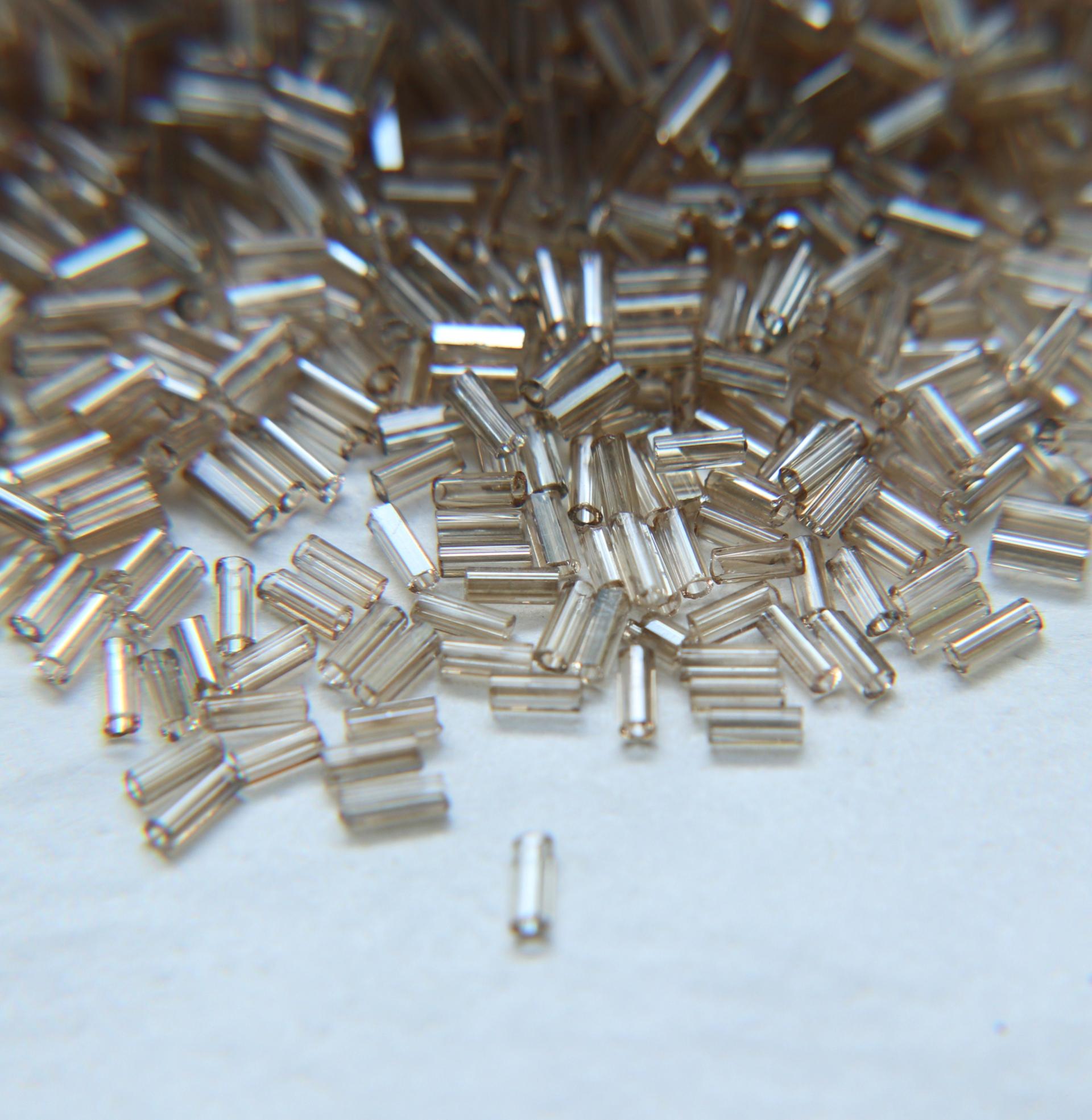 True Cuts Size 2 (2x4mm) Bugle Beads 5/10/20/50/250/500 Grams Patina Crystal Golden Honey loose tube beads