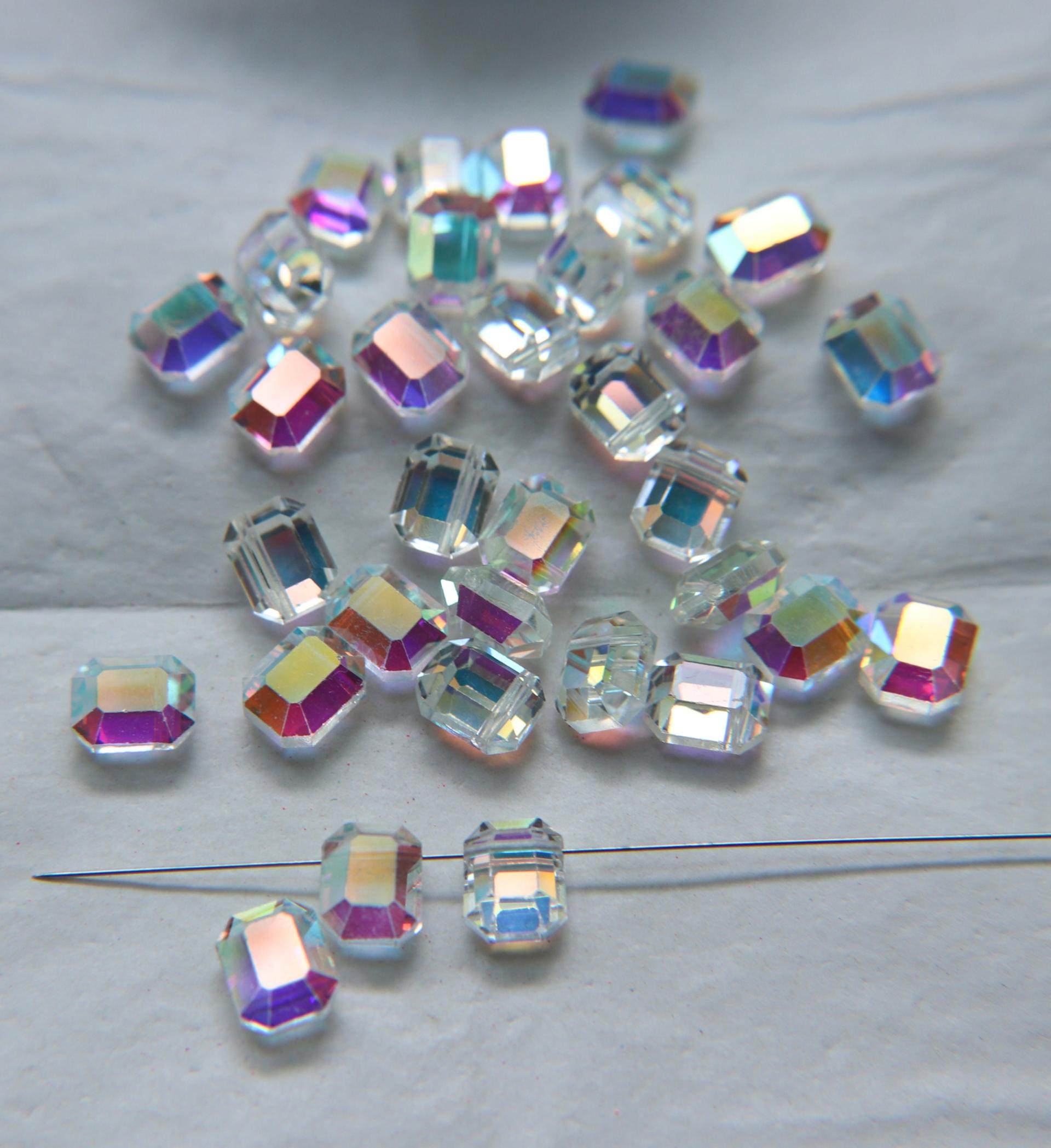 10x12mm 5105 - rare rectangular Swarovski crystal bead 2/6/12/36/72/144 Pieces, jewelry making, vintage findings, Premium Materials