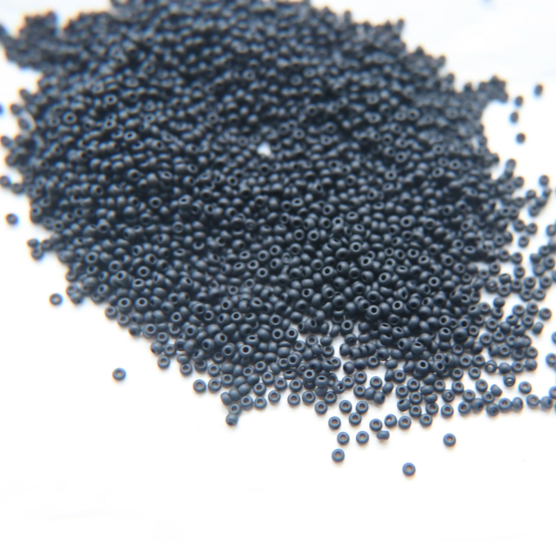 13/0 PRECIOSA Traditional Czech Beads™ MATT Black 1.6 MM 20/50/100/200/500 Grams glass beads, jewelry supply, vintage findings, craft supply