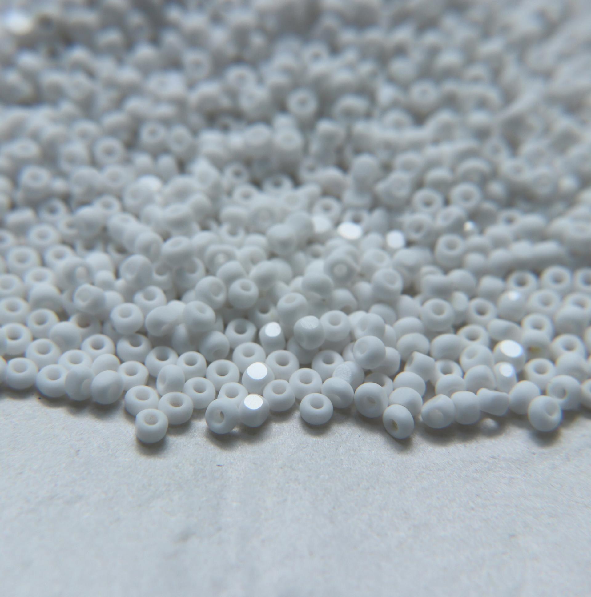 8/0 Charlotte Cut Beads Matt Chalk White 10/20/50/250/500 Grams frosted glass beads, jewelry supply, vintage findings, craft supply