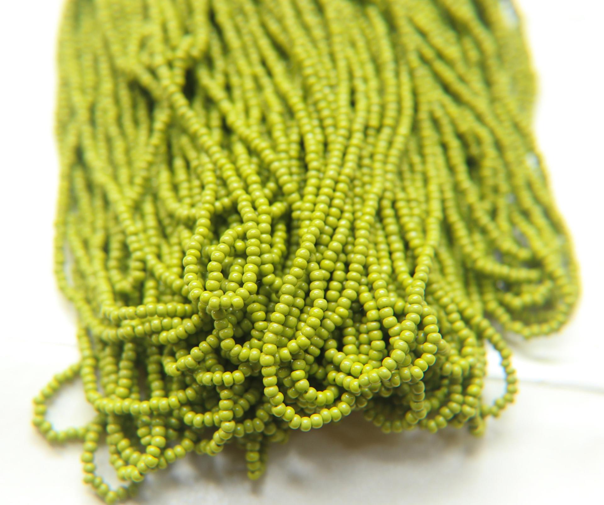 11/0 Czech Seed Bead Opaque Olivine 1/5/25/50/100 Full hanks Preciosa Ornella loose beads, mix beads, embroidery materials, craft supplies