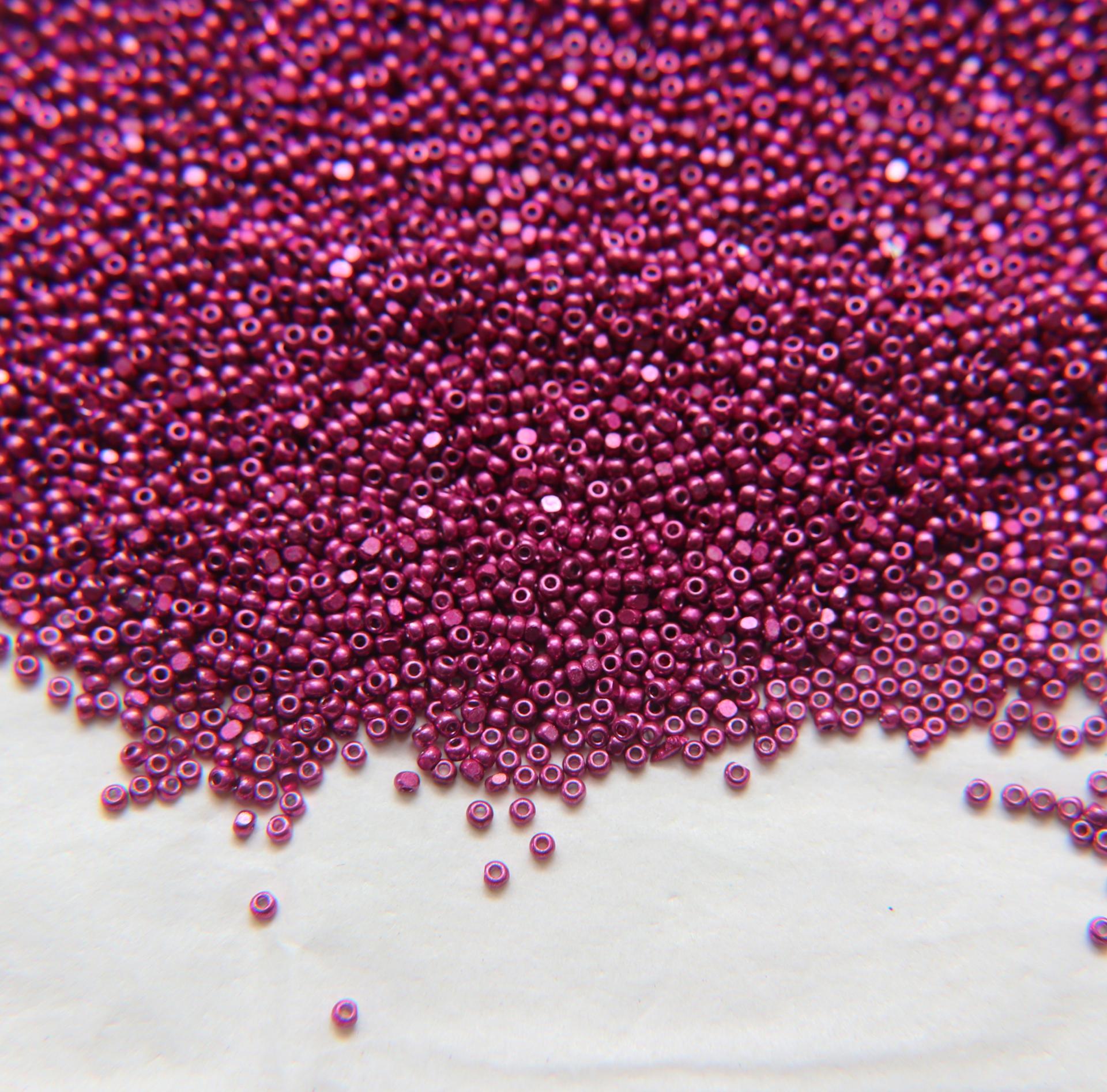13/0 Charlotte Cut Beads Metallic Rose 5/10/20/50/250/500 Grams craft supplies, jewelry making, embroidery materials, vintage