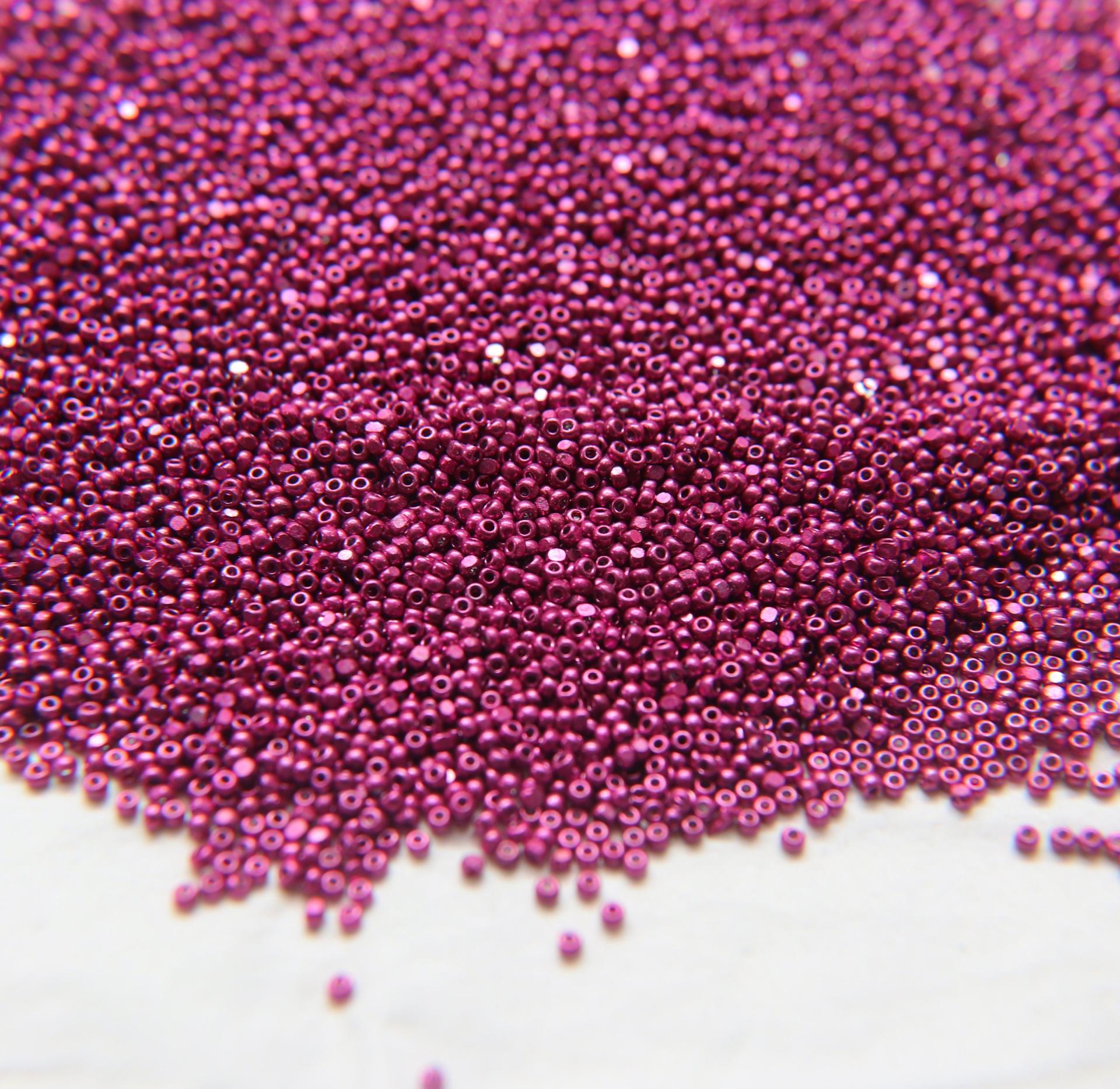 13/0 Charlotte Cut Beads Metallic Rose 5/10/20/50/250/500 Grams craft supplies, jewelry making, embroidery materials, vintage