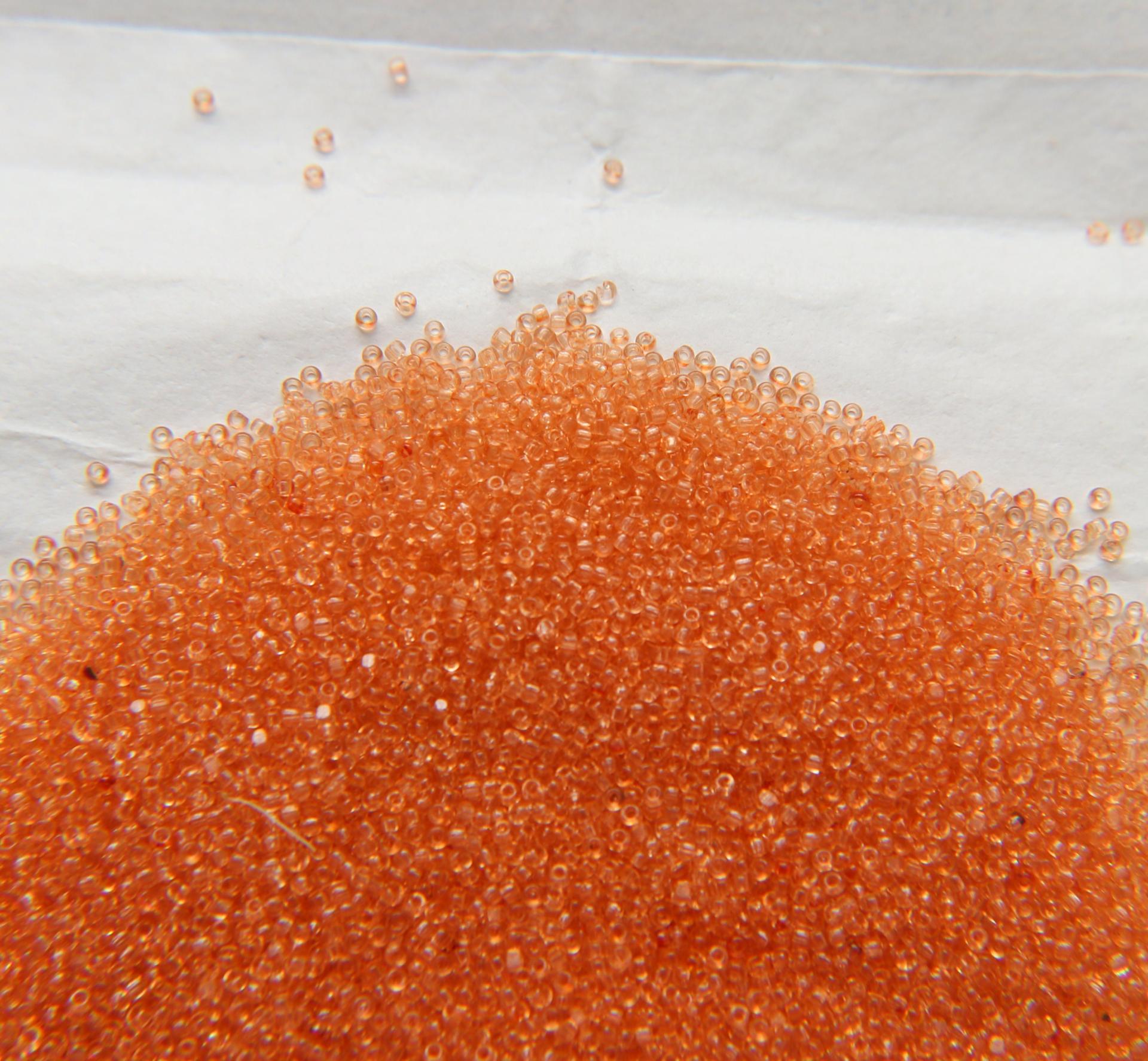 11/0 Charlotte Cut Beads Light Peach Transparent (Dyed) 10/20/50/250/500 Premium Seed beads, jewelry making