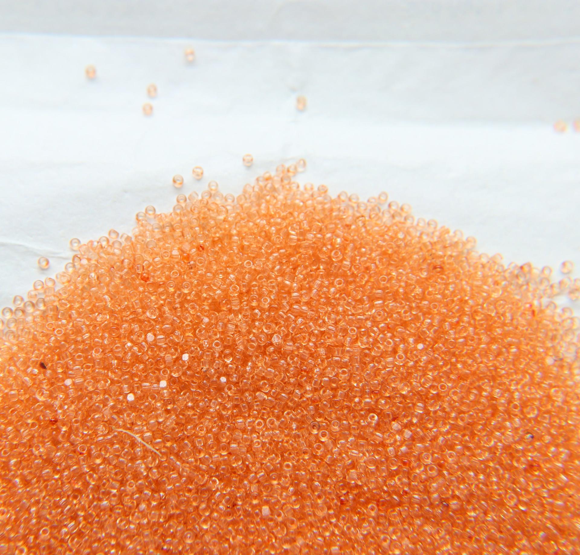 11/0 Charlotte Cut Beads Light Peach Transparent (Dyed) 10/20/50/250/500 Premium Seed beads, jewelry making