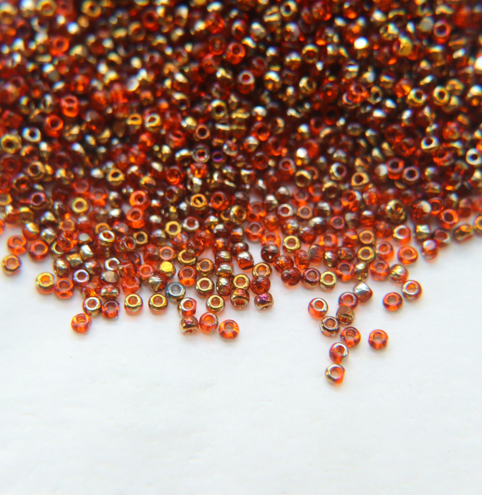 11/0 Charlotte Cut Beads Patina Light Orange Bronze Gold 10/20/50/250/500 Grams PREMIUM MATERIALS