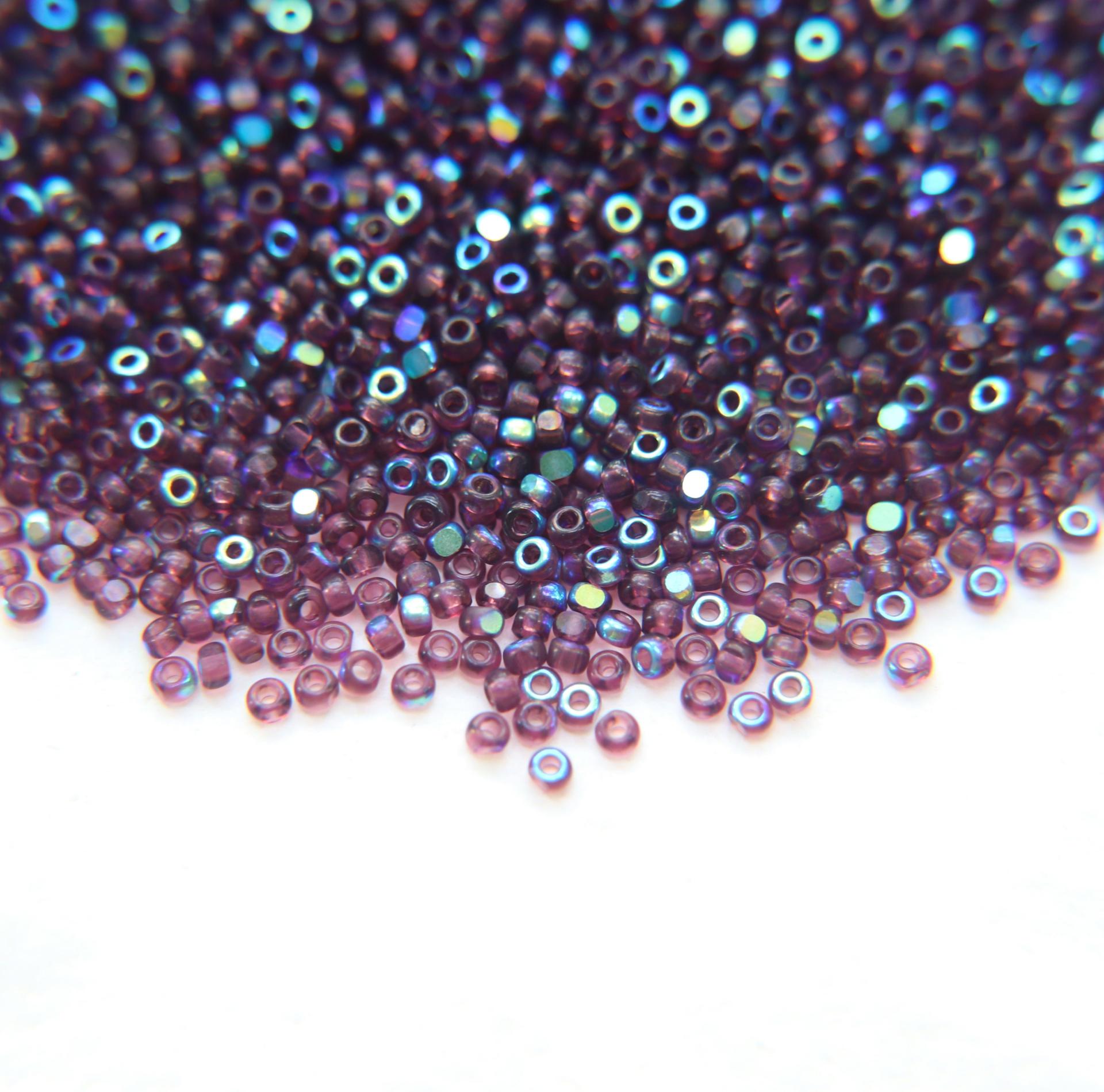 11/0 Charlotte true Cut Beads Patina Transparent Amethyst Aurore Boreale 10/20/50/250/500 Grams PREMIUM SEED Beads, vintage supplies
