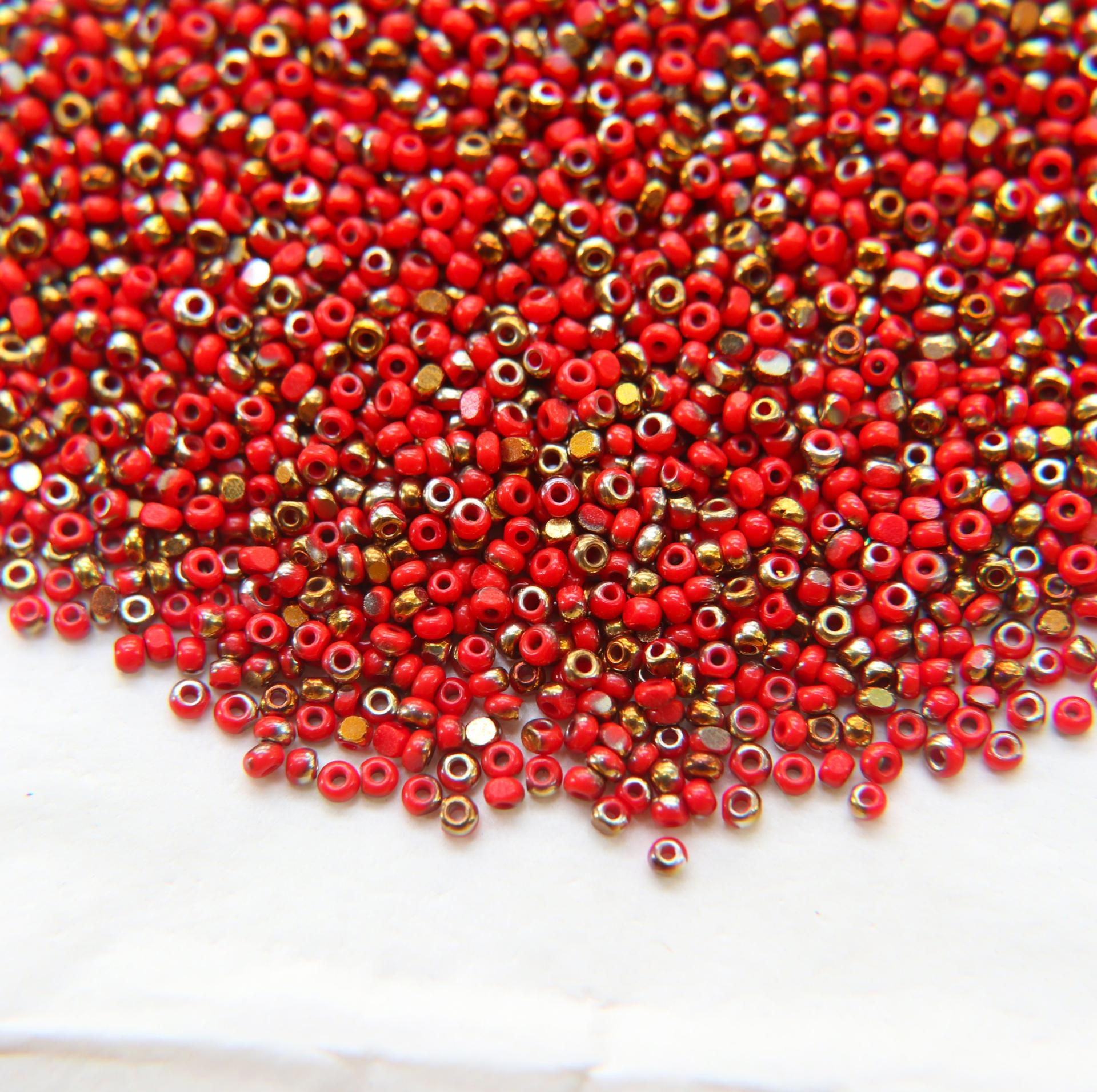 11/0 Charlotte Cut Beads Patina Opaque Light Red Bronze Gold 10/20/50/250/500 Grams PREMIUM MATERIALS
