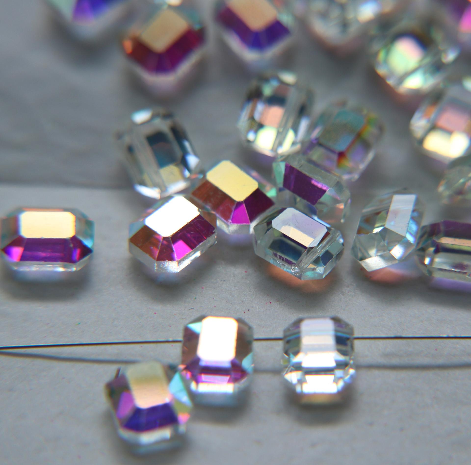 10x12mm 5105 - rare rectangular Swarovski crystal bead 2/6/12/36/72/144 Pieces, jewelry making, vintage findings, Premium Materials