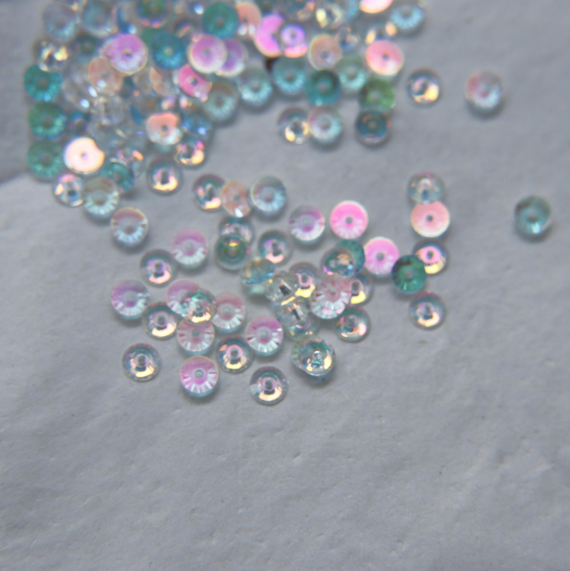 4mm Swarovski Crystal Transmission V Round Beads Spacers Sew-On Style 3128 or 3112 or 3000 36/72/144/1440 Pieces, embroidery materials