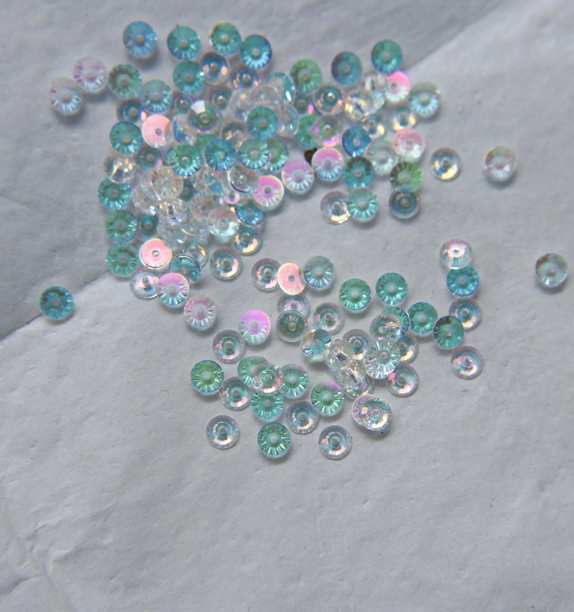 4mm Swarovski Crystal Transmission V Round Beads Spacers Sew-On Style 3128 or 3112 or 3000 36/72/144/1440 Pieces, embroidery materials