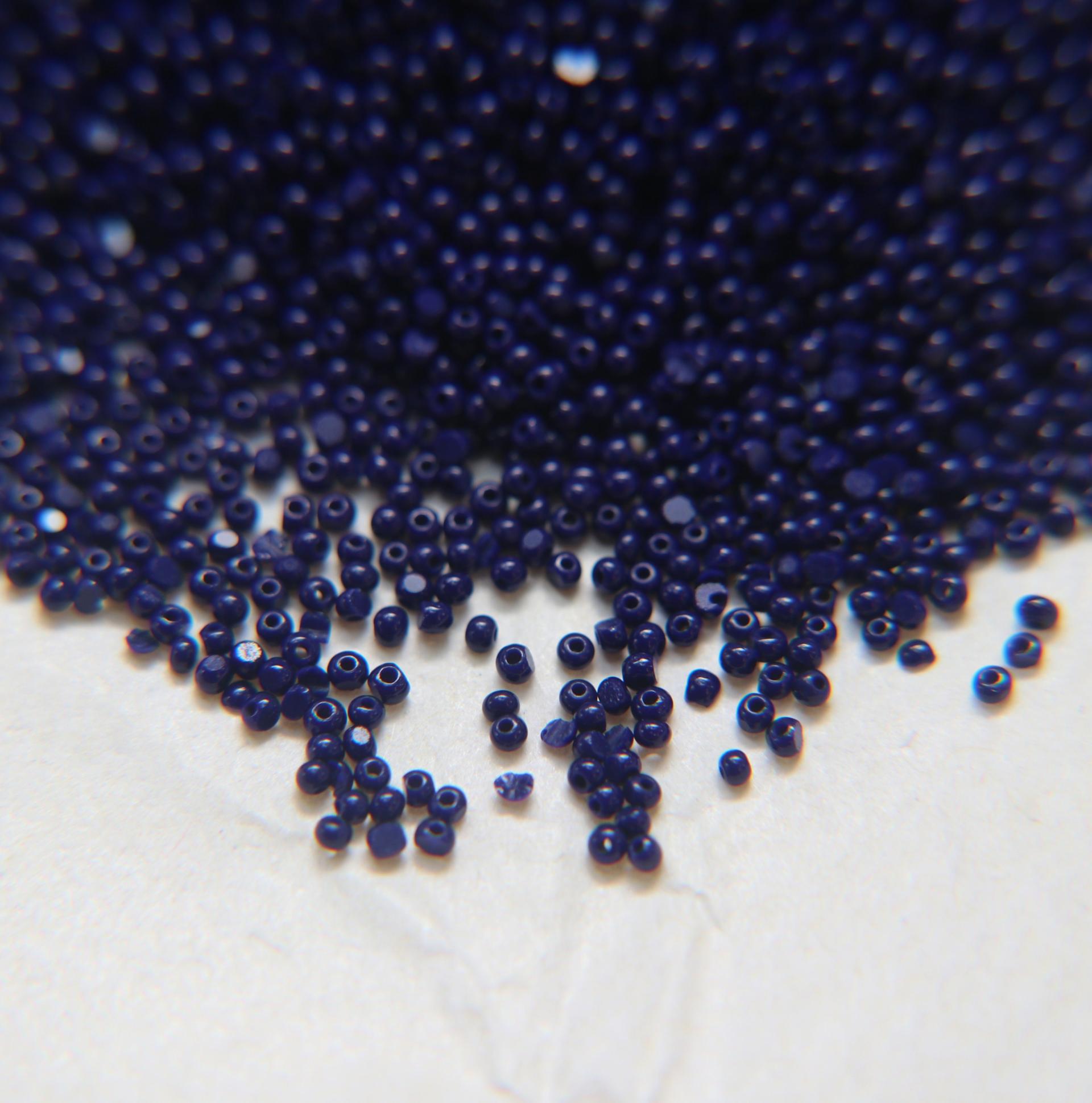 13/0 Charlotte Cut Beads Opaque Ultra Dark Blue 5/10/20/50/250/500 Grams native supplies, jewelry making, embroidery materials, vintage bead