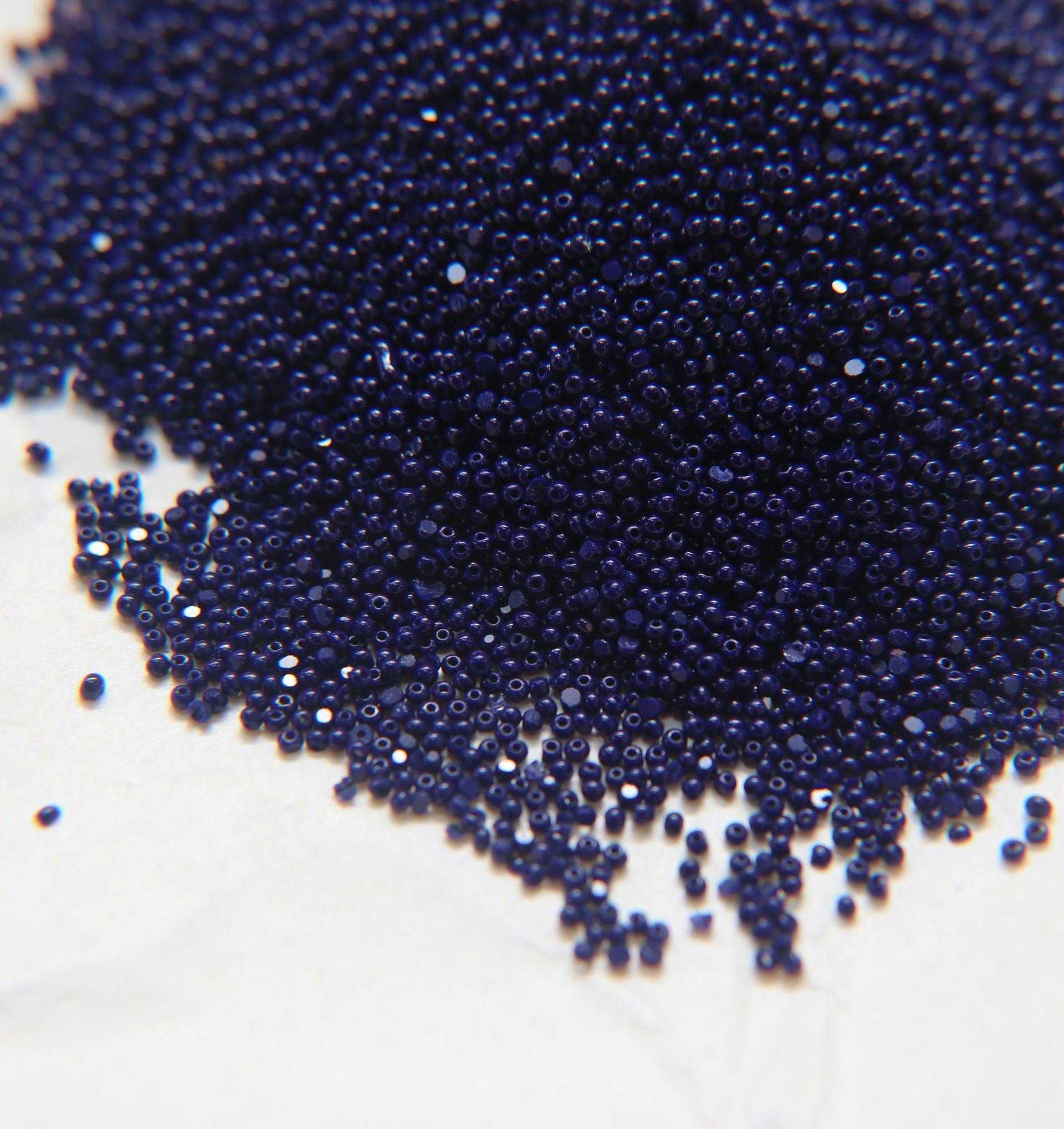 13/0 Charlotte Cut Beads Opaque Ultra Dark Blue 5/10/20/50/250/500 Grams native supplies, jewelry making, embroidery materials, vintage bead