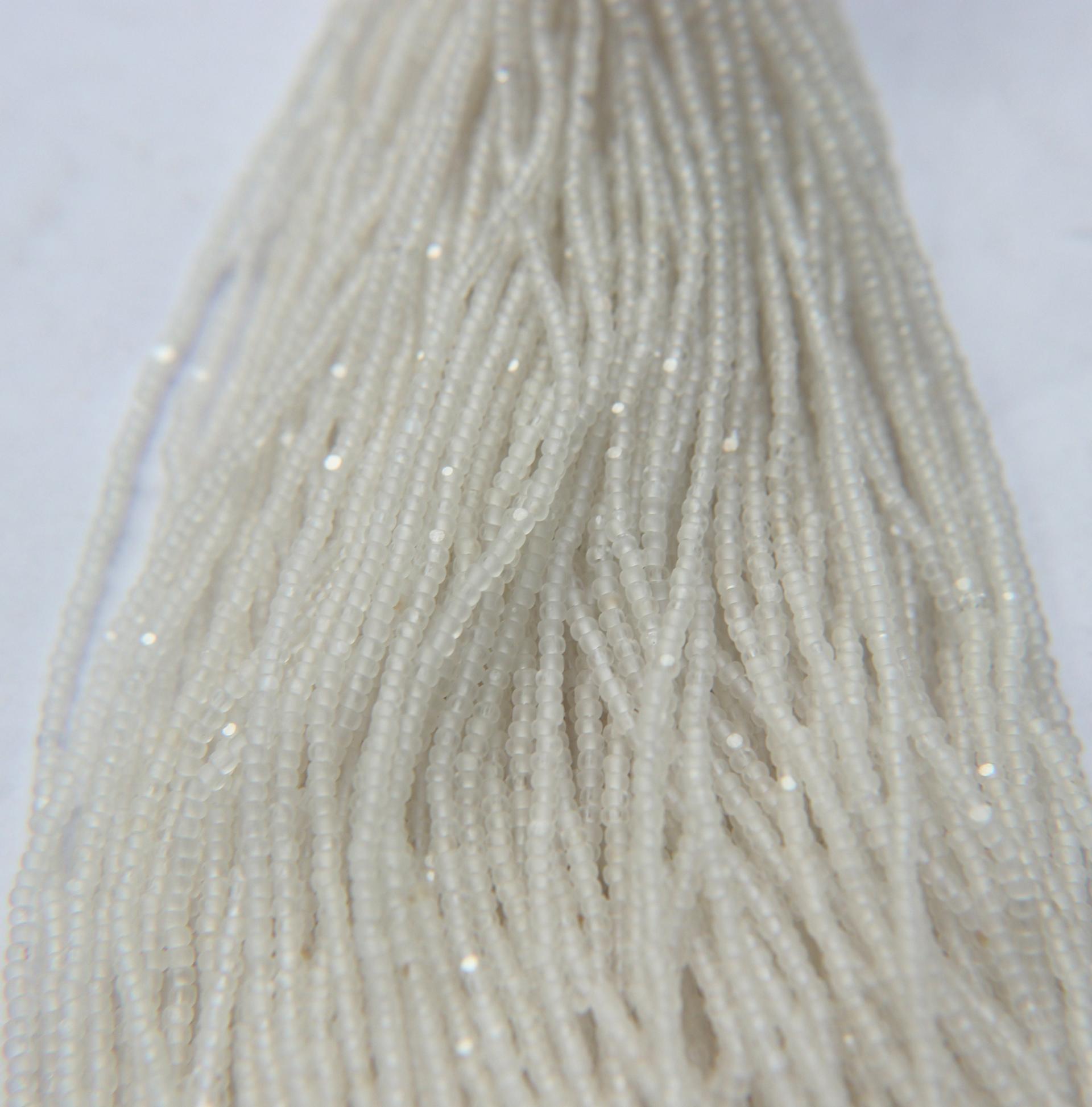8/0 Charlotte Cut Beads Crystal Matt 10/20/50/250/500 Grams frosted glass beads, jewelry supply, vintage findings, rare material