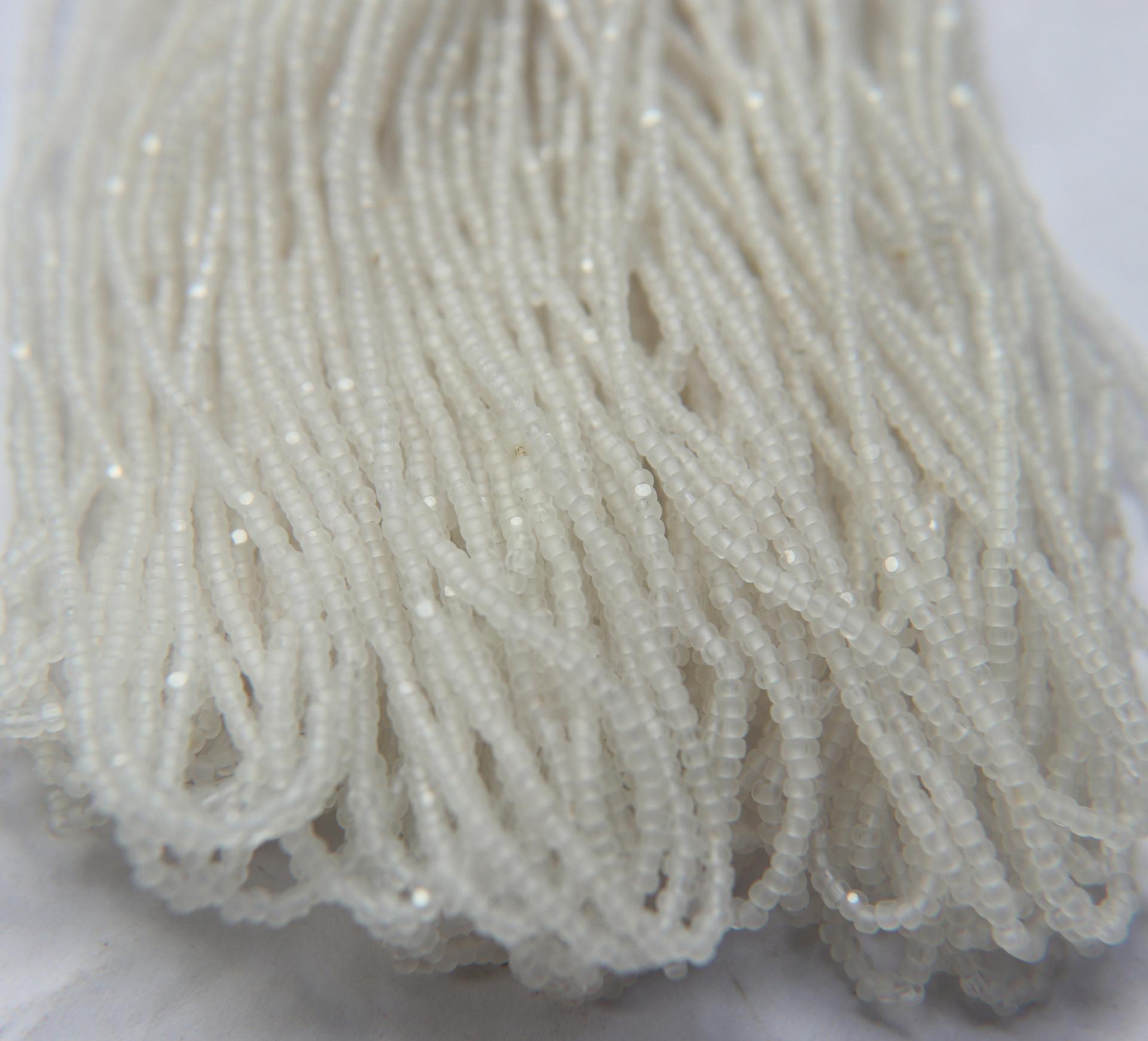 8/0 Charlotte Cut Beads Crystal Matt 10/20/50/250/500 Grams frosted glass beads, jewelry supply, vintage findings, rare material