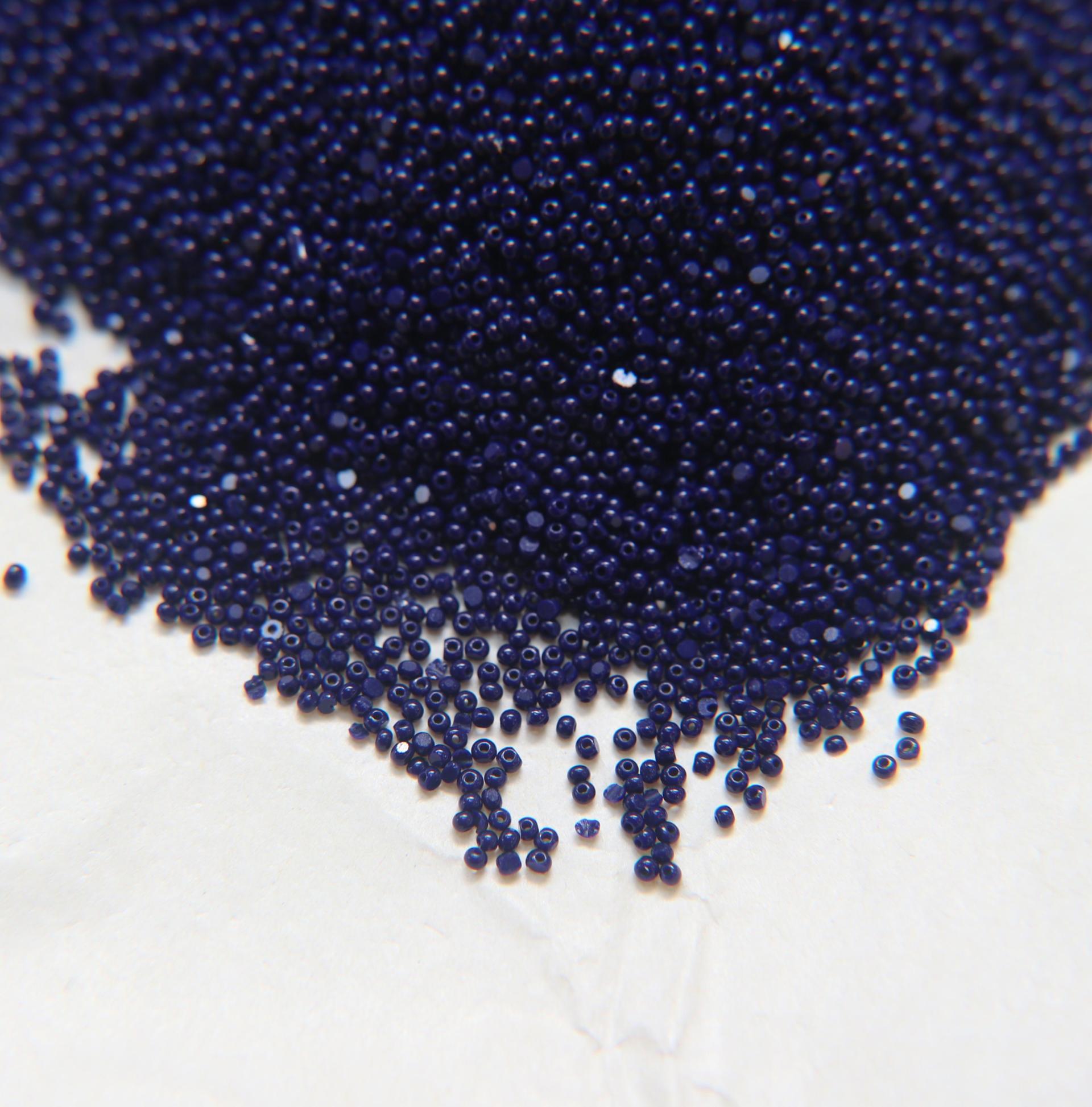 13/0 Charlotte Cut Beads Opaque Ultra Dark Blue 5/10/20/50/250/500 Grams native supplies, jewelry making, embroidery materials, vintage bead