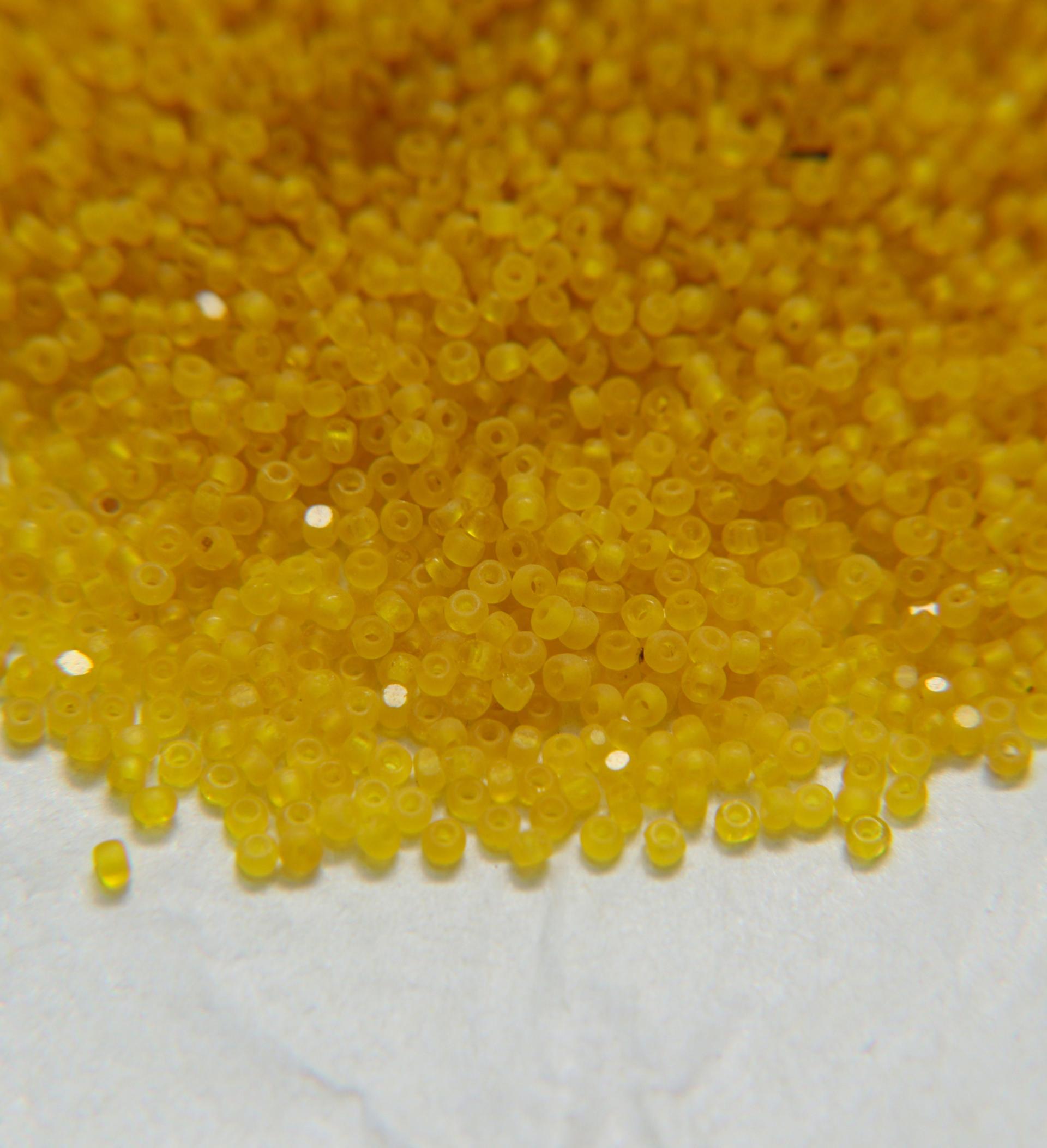 11/0 Charlotte Cut Beads Matt Yellow 10/20/50/250/500 Grams PREMIUM SEED BEADS, Native supplies