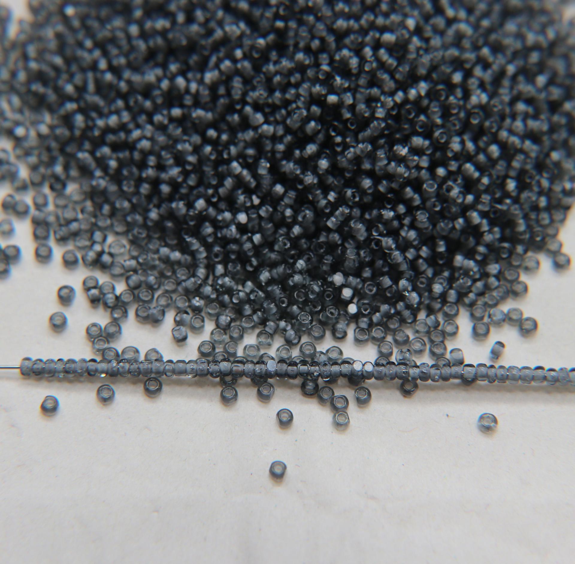 11/0 True cuts Charlotte Beads Black Diamond Off White Lined 10/20/50/250/500 Grams PREMIUM SEED BEADS, Native Supply