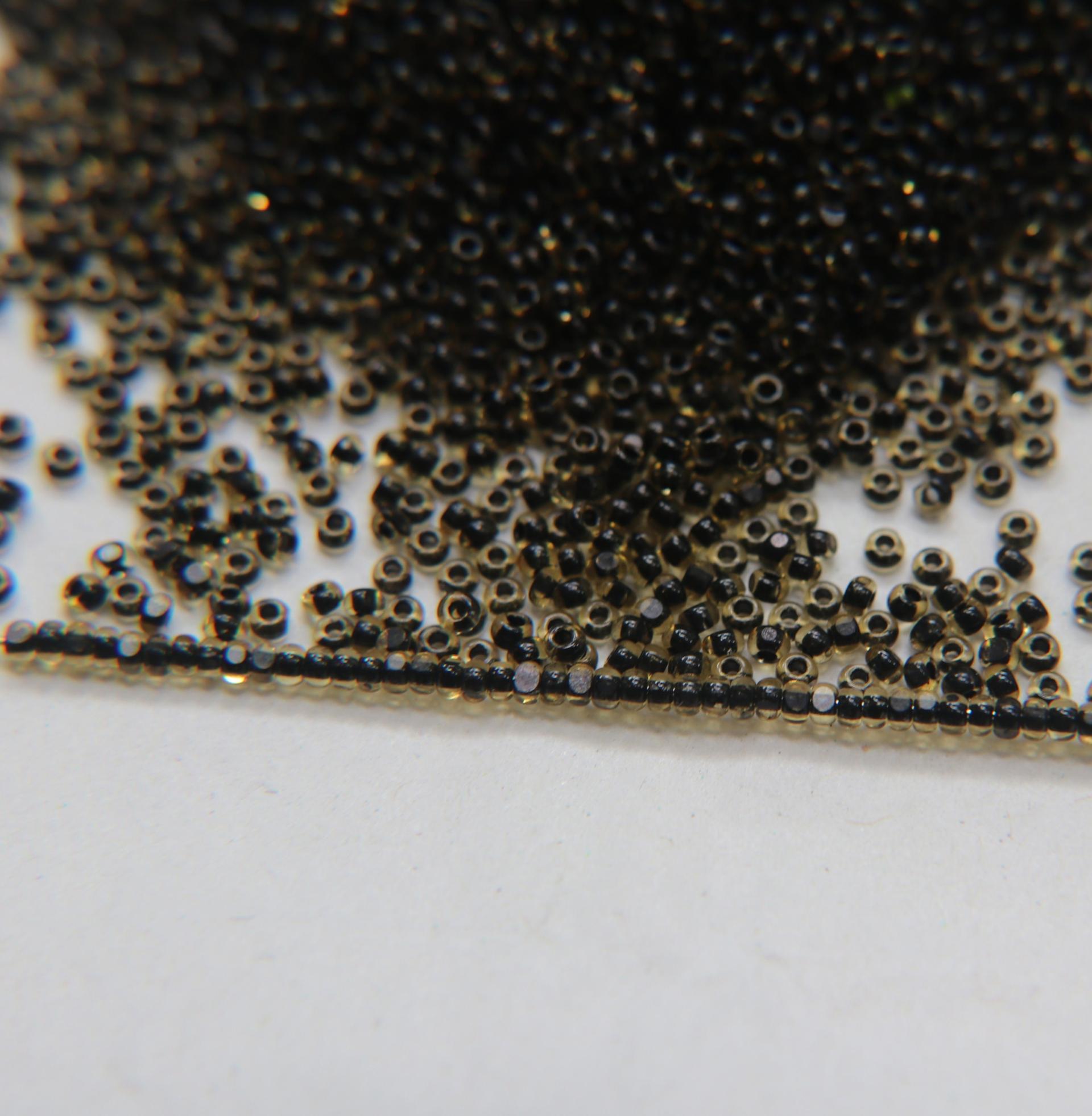 11/0 True cuts Charlotte Beads Honey Jet Lined 10/20/50/250/500 Grams PREMIUM SEED BEADS, Native Supply