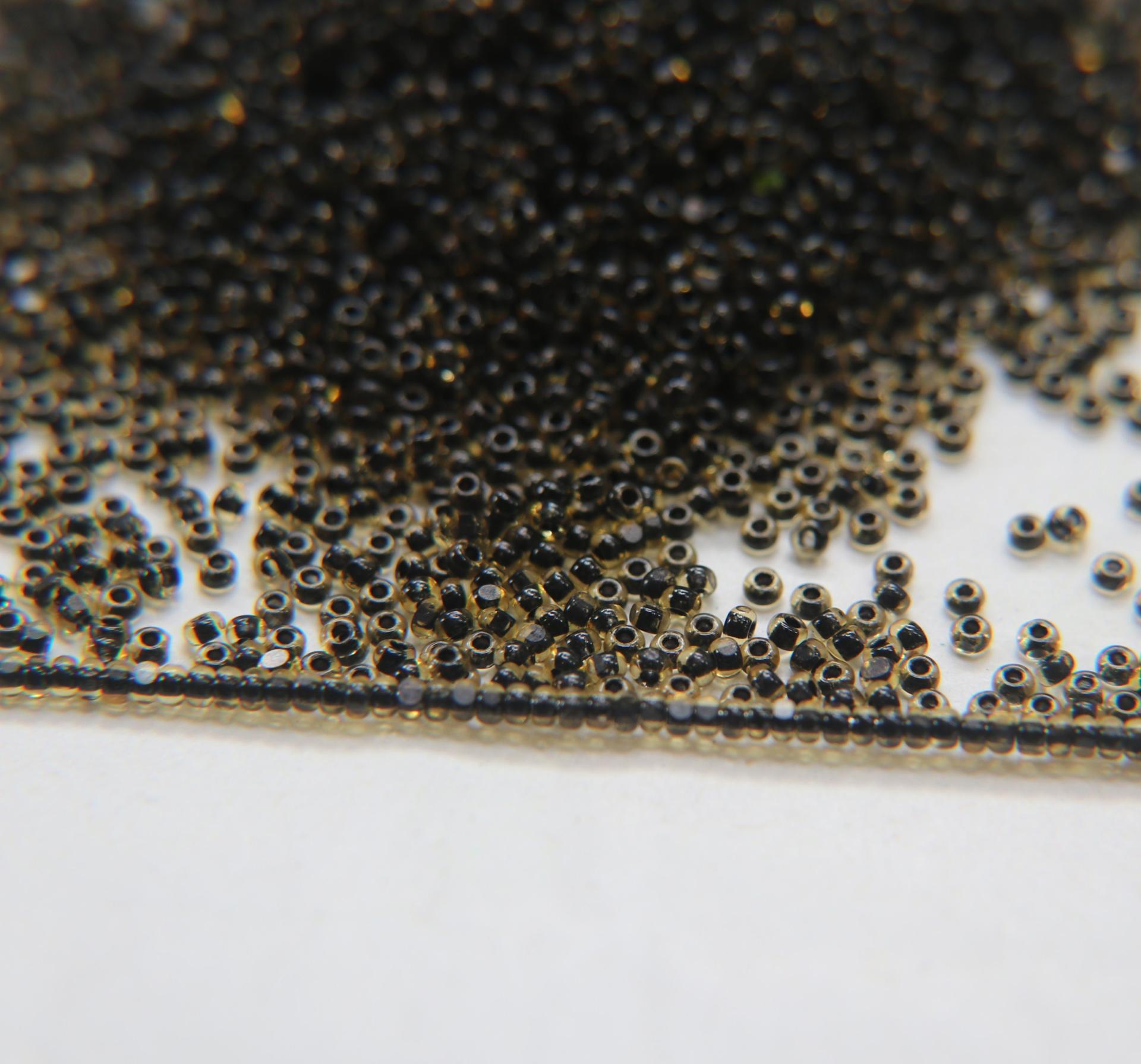 11/0 True cuts Charlotte Beads Honey Jet Lined 10/20/50/250/500 Grams PREMIUM SEED BEADS, Native Supply