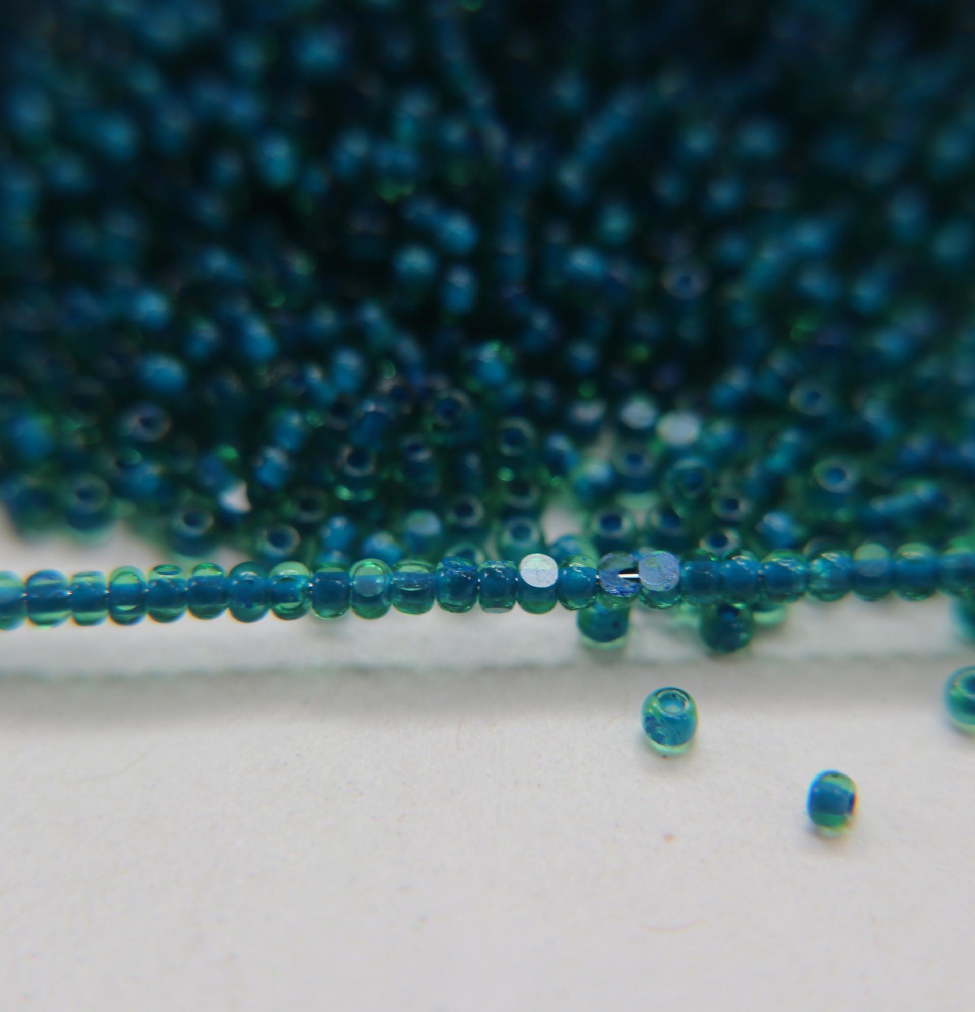 11/0 True cuts Charlotte Beads Light Green Blue Lined 10/20/50/250/500 Grams PREMIUM SEED BEADS, Native Supply