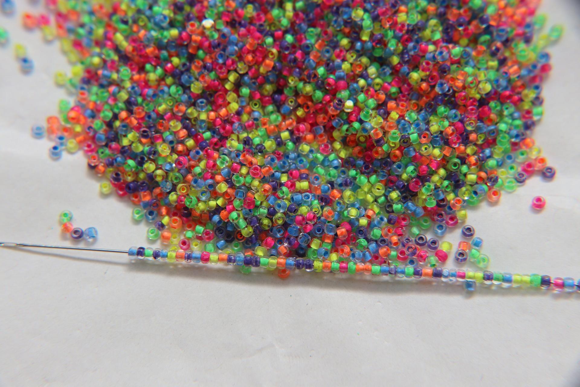 11/0 True cuts Charlotte Beads Multi Neon Beads 10/20/50/250/500 Grams PREMIUM SEED BEADS, Native Supply