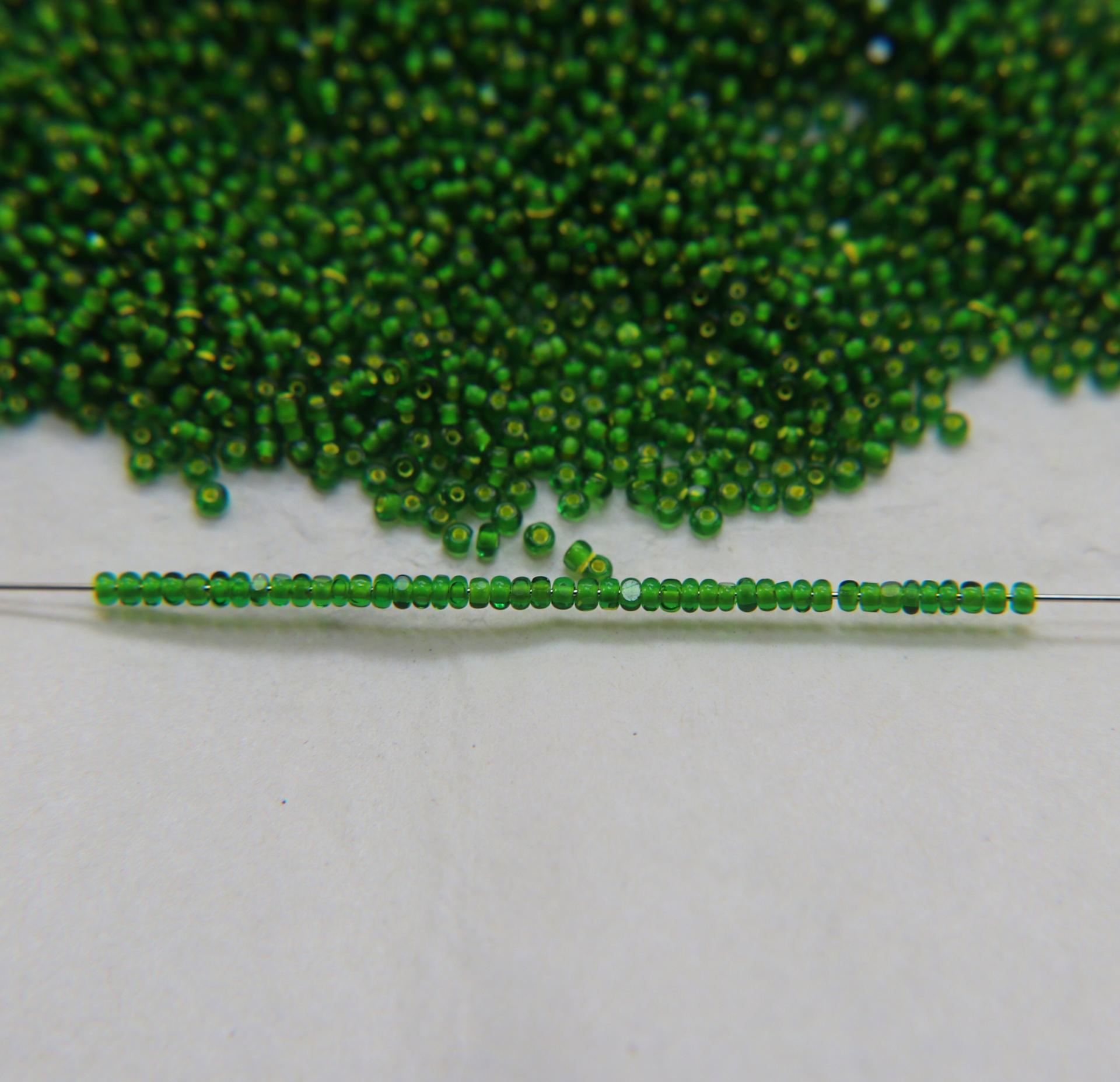 11/0 True cuts Charlotte Beads Medium Green Neon Yellow Lined 10/20/50/250/500 Grams PREMIUM SEED BEADS, Native Supply