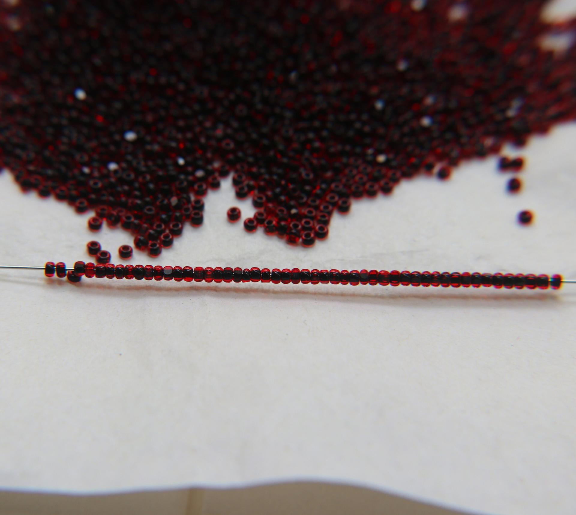 11/0 True cuts Charlotte Beads Red Jet Lined 10/20/50/250/500 Grams PREMIUM SEED BEADS, Native Supply