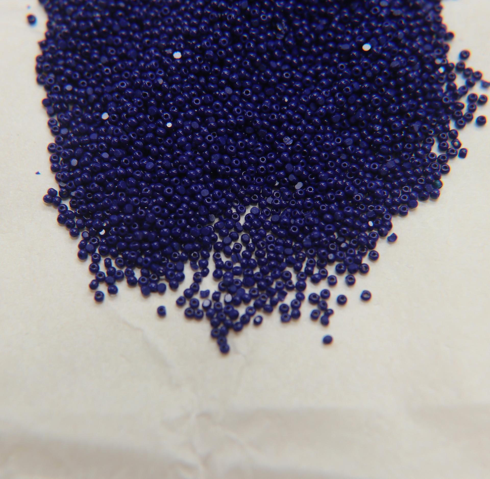 13/0 Charlotte Cut Beads Deep Blue Opaque 5/10/20/50/250/500 Grams native supplies, jewelry making, embroidery materials, vintage bead