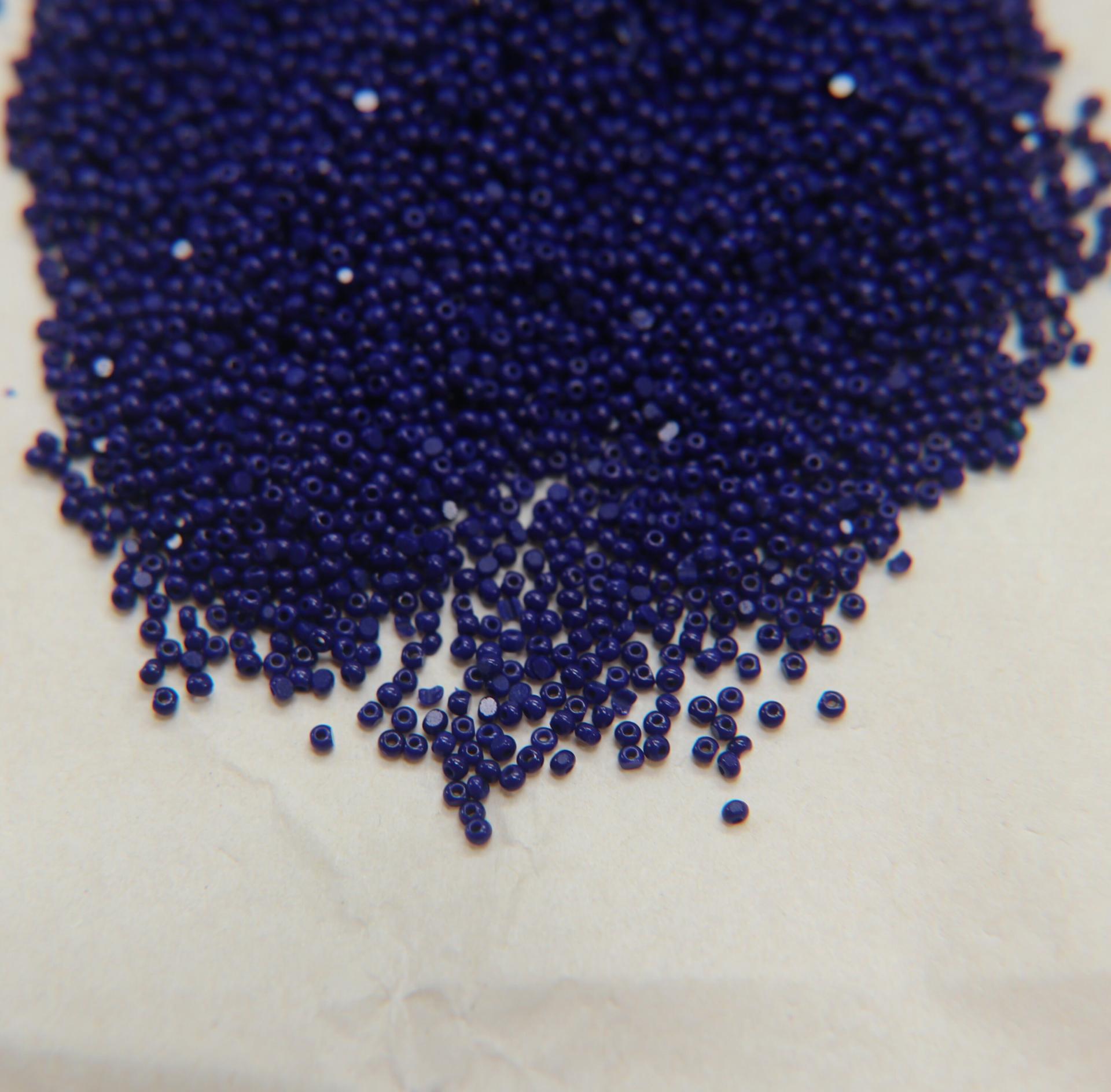 13/0 Charlotte Cut Beads Deep Blue Opaque 5/10/20/50/250/500 Grams native supplies, jewelry making, embroidery materials, vintage bead