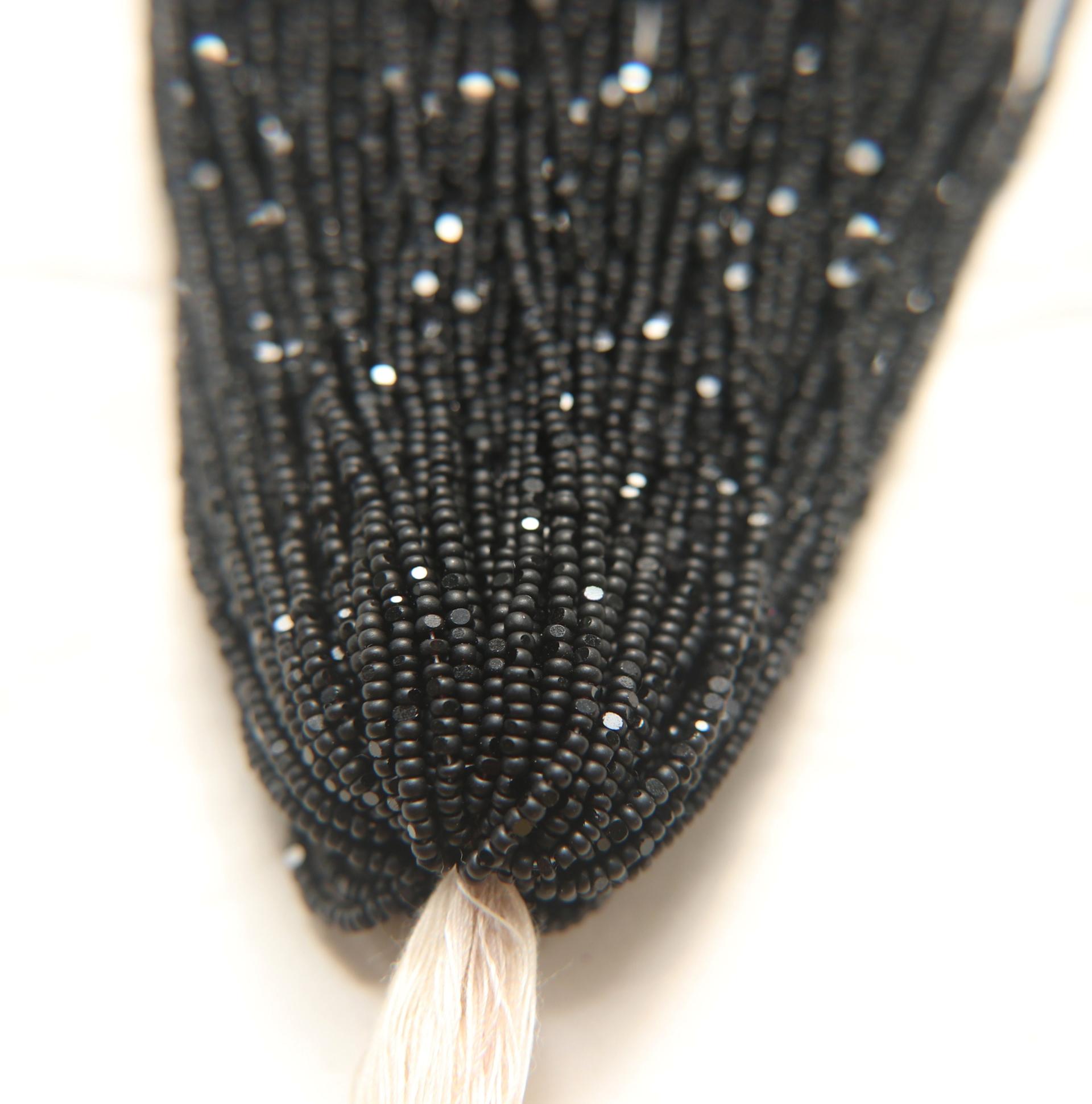 13/0 Hanks Charlotte Cut Beads Matt Black 1/5/25/50/100 Hanks jewellery rare glass beads, jewelry supply, findings, craft supply
