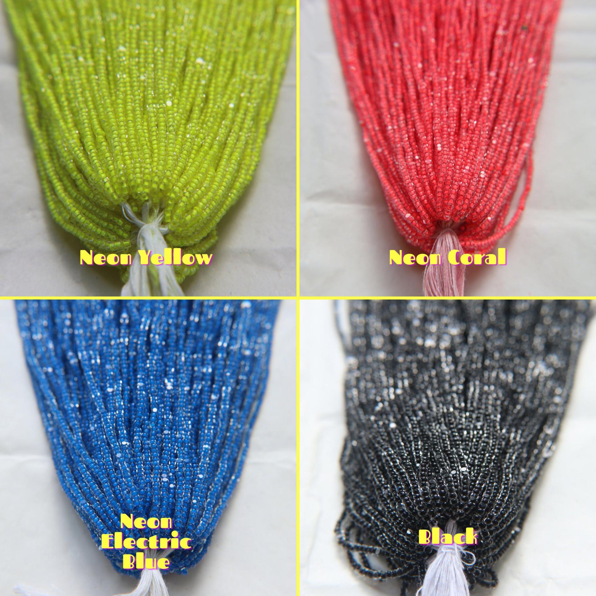 13/0 Hanks Charlotte Cut Beads Neon Linings 1/5/25/50/100 Hanks 1.6mm jewellery rare glass beads, jewelry supply, native supply