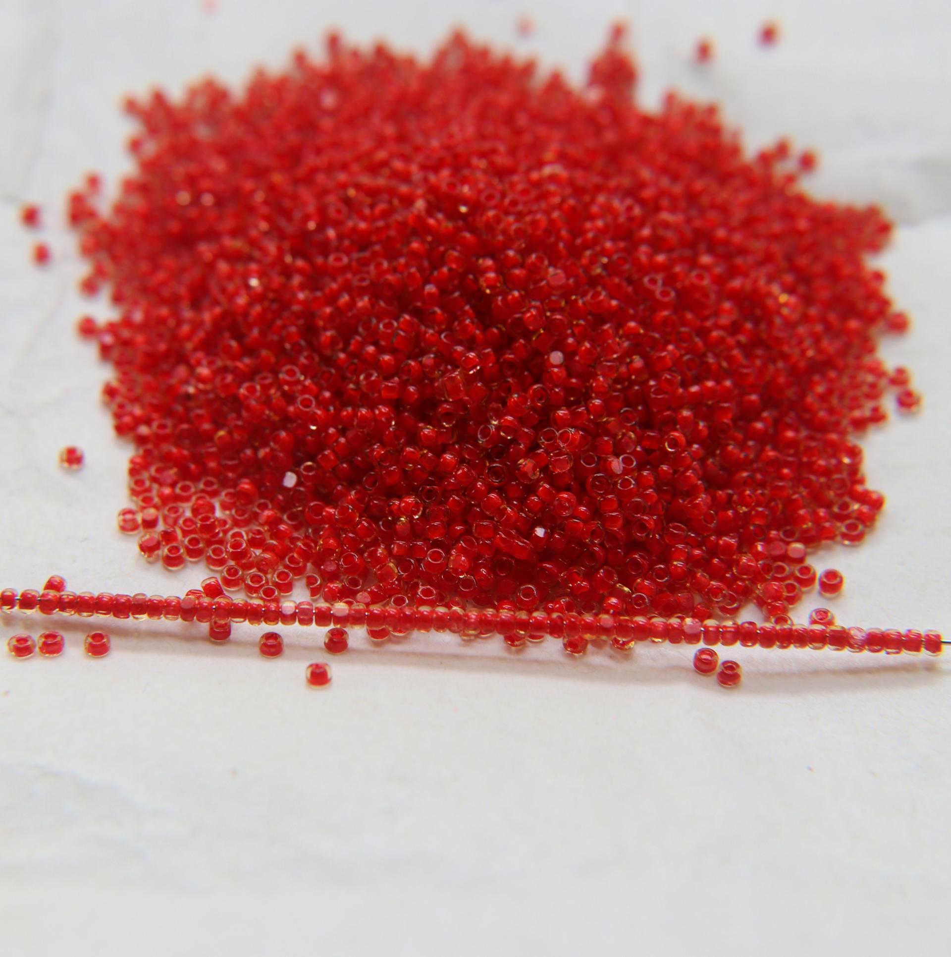 11/0 True cuts Charlotte Beads Honey Red Lined 10/20/50/250/500 Grams PREMIUM SEED BEADS, Native Supply