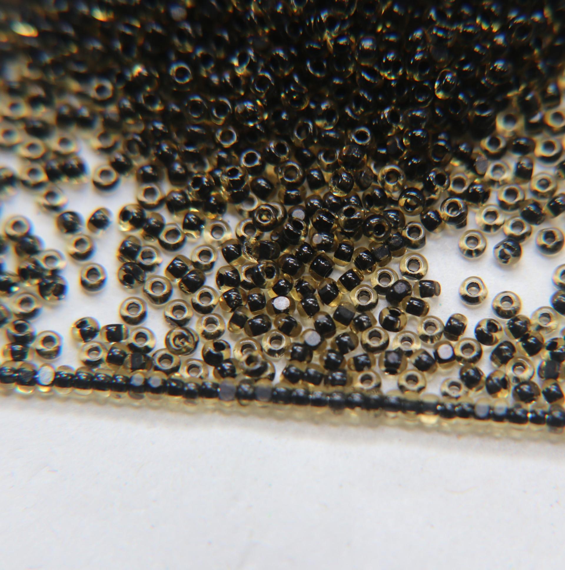 11/0 True cuts Charlotte Beads Honey Jet Lined 10/20/50/250/500 Grams PREMIUM SEED BEADS, Native Supply