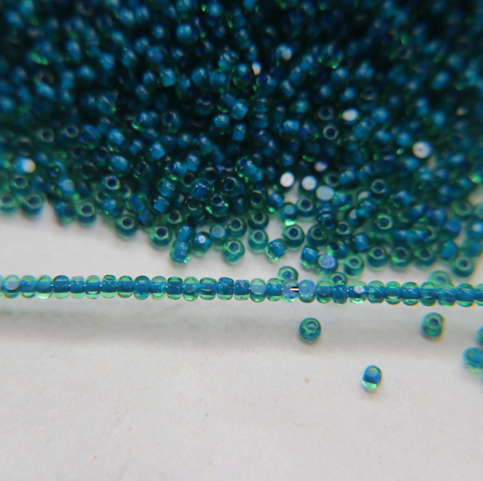 11/0 True cuts Charlotte Beads Light Green Blue Lined 10/20/50/250/500 Grams PREMIUM SEED BEADS, Native Supply