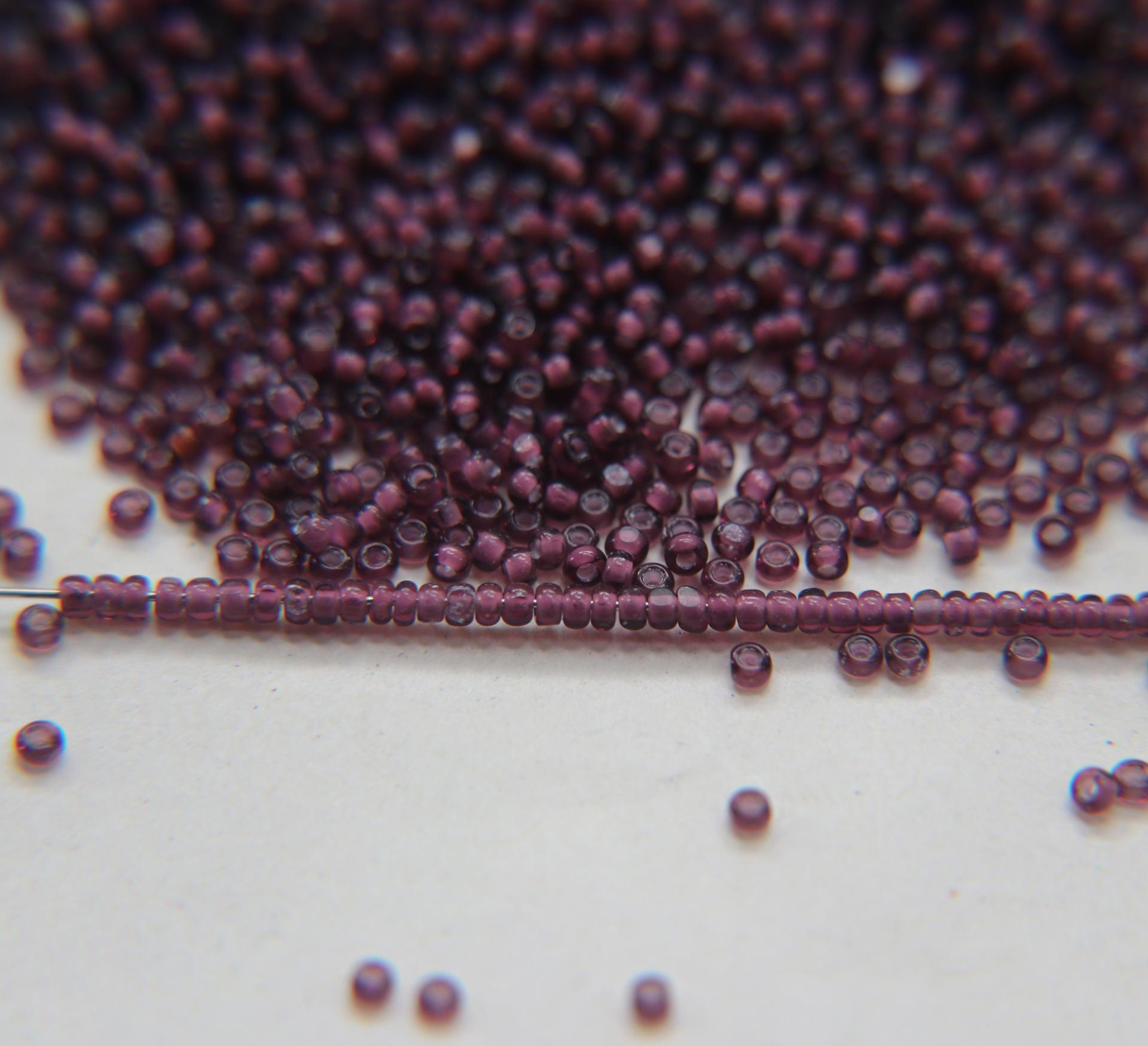 11/0 True cuts Charlotte Beads Amethyst White Lined 10/20/50/250/500 Grams PREMIUM SEED BEADS, Native Supply