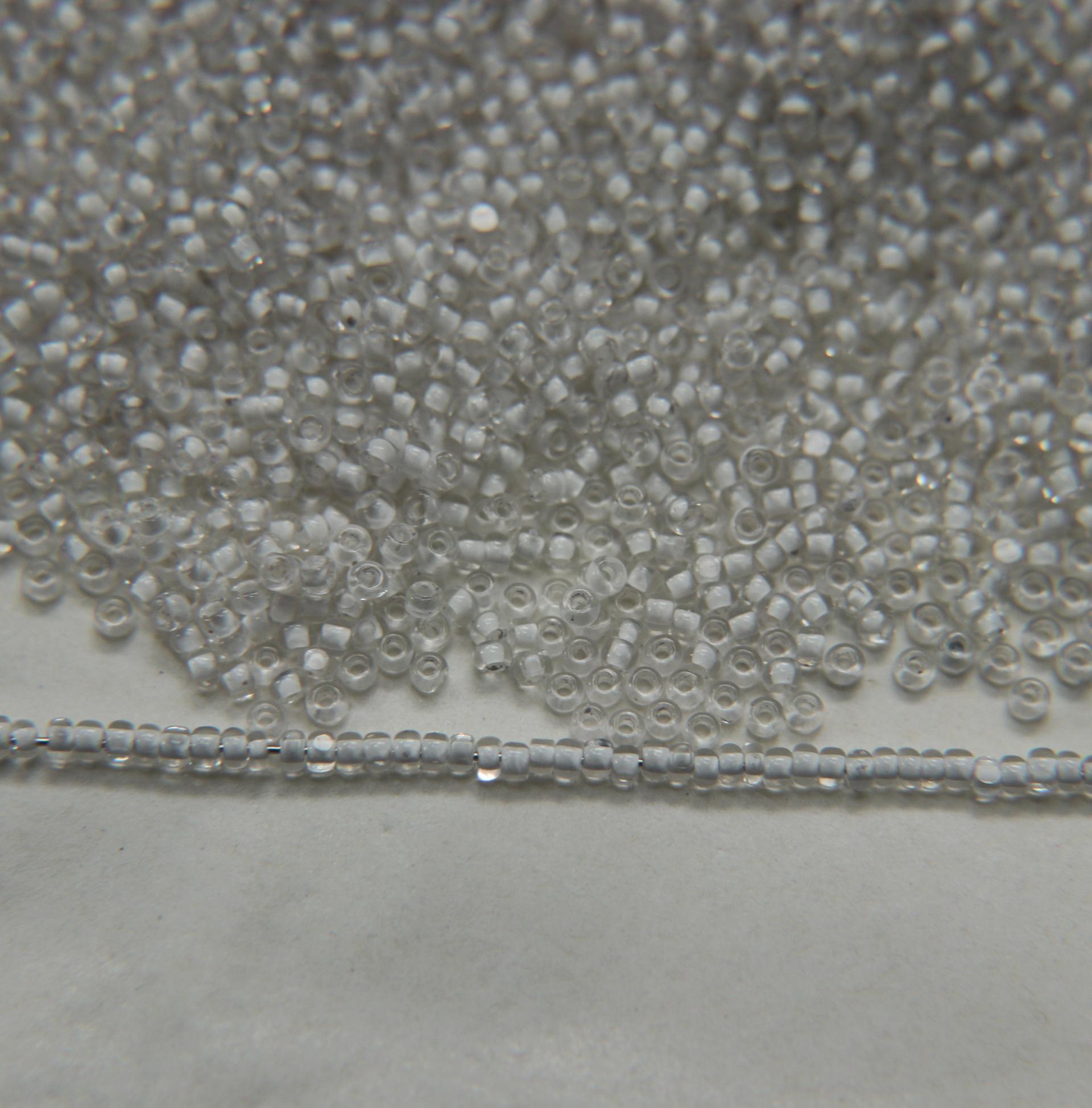 11/0 True cuts Charlotte Beads Crystal White Lined 10/20/50/250/500 Grams PREMIUM SEED BEADS, Native Supply