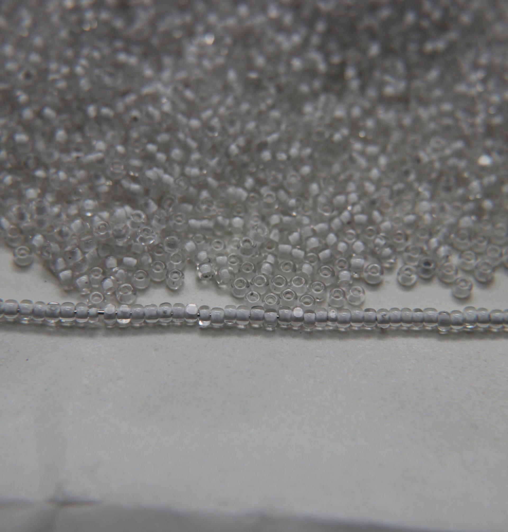 11/0 True cuts Charlotte Beads Crystal White Lined 10/20/50/250/500 Grams PREMIUM SEED BEADS, Native Supply