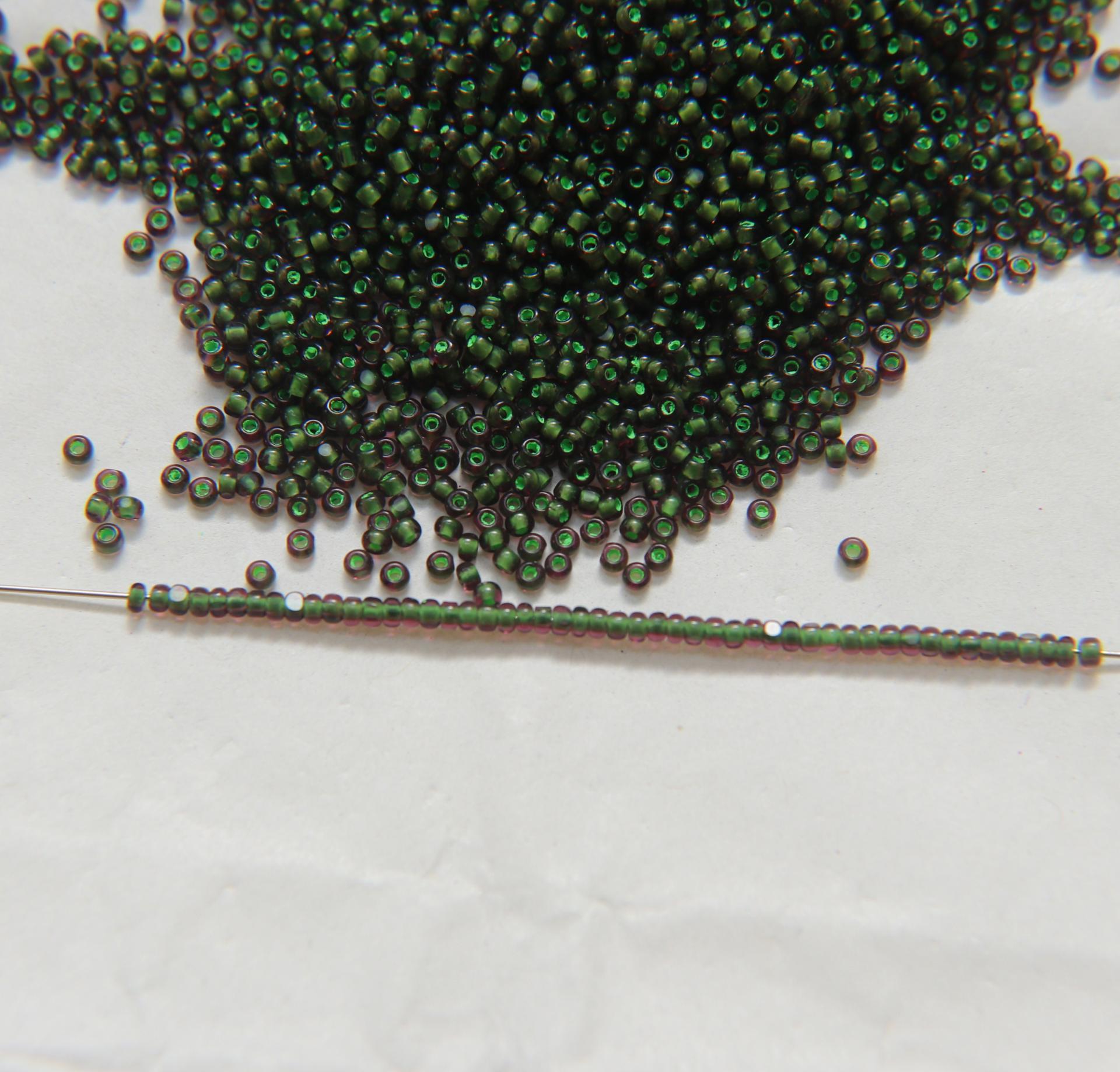 11/0 True cuts Charlotte Beads Amethyst Neon Green Lined 10/20/50/250/500 Grams PREMIUM SEED BEADS, Native Supply