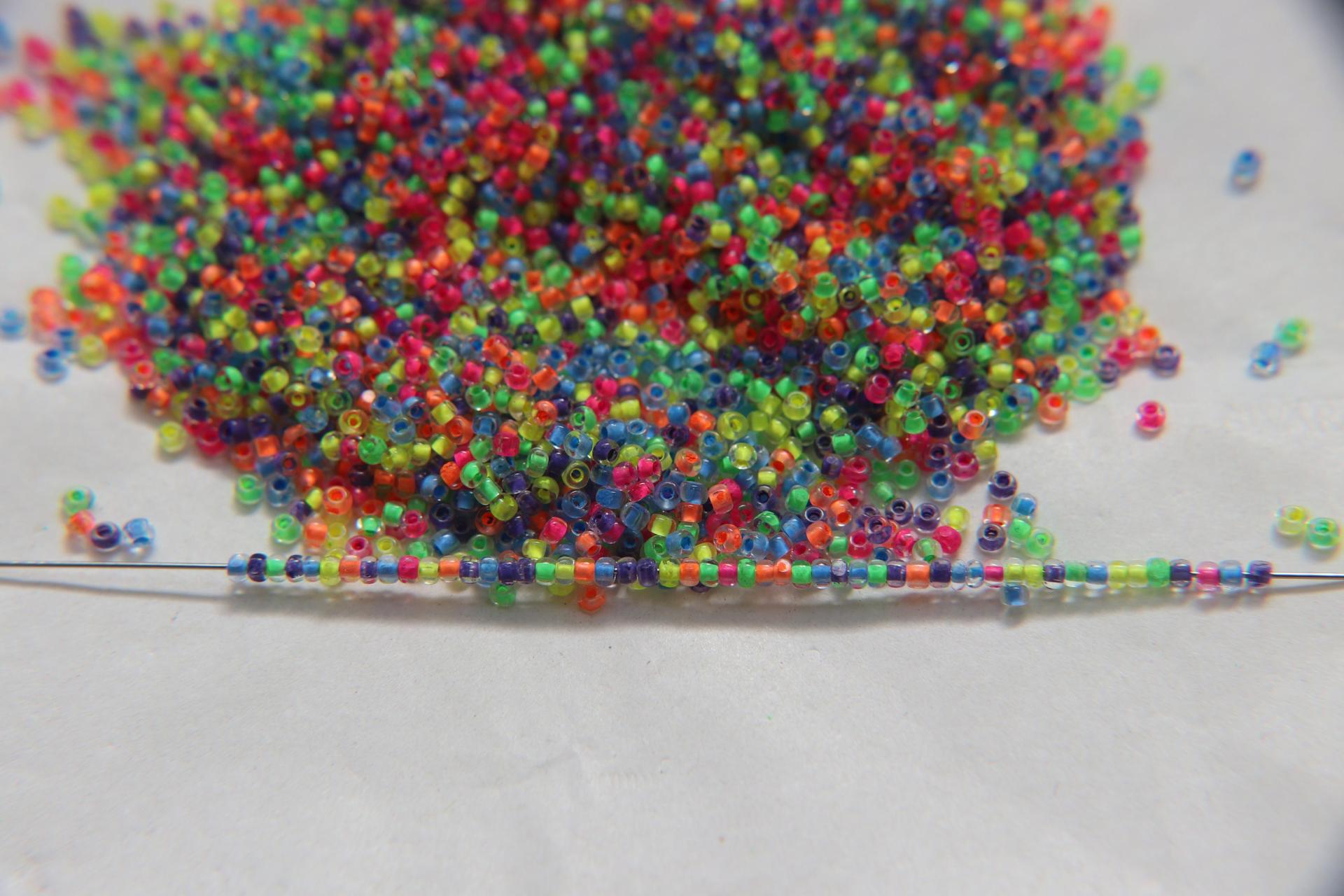 11/0 True cuts Charlotte Beads Multi Neon Beads 10/20/50/250/500 Grams PREMIUM SEED BEADS, Native Supply