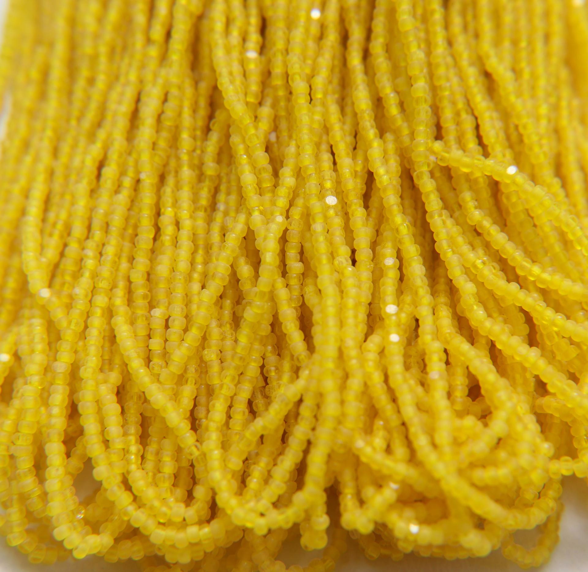 11/0 Hanks Charlotte Cut Beads Matt Yellow 1/5/25/50/100 Hanks 2.0mm jewellery rare glass beads, jewelry supply, findings, craft supply