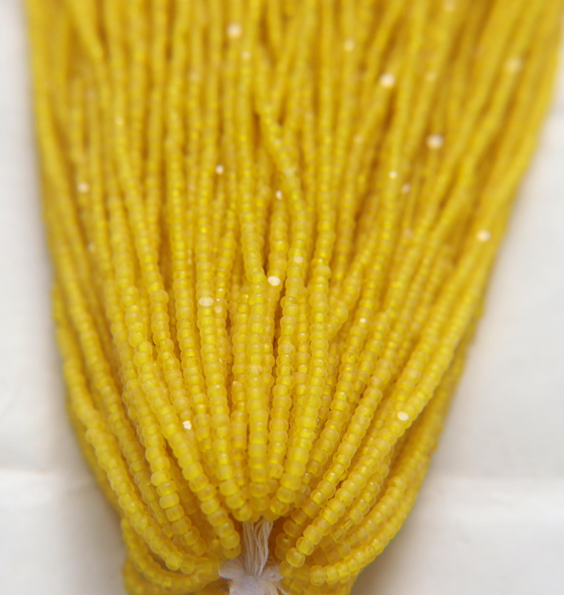 11/0 Hanks Charlotte Cut Beads Matt Yellow 1/5/25/50/100 Hanks 2.0mm jewellery rare glass beads, jewelry supply, findings, craft supply