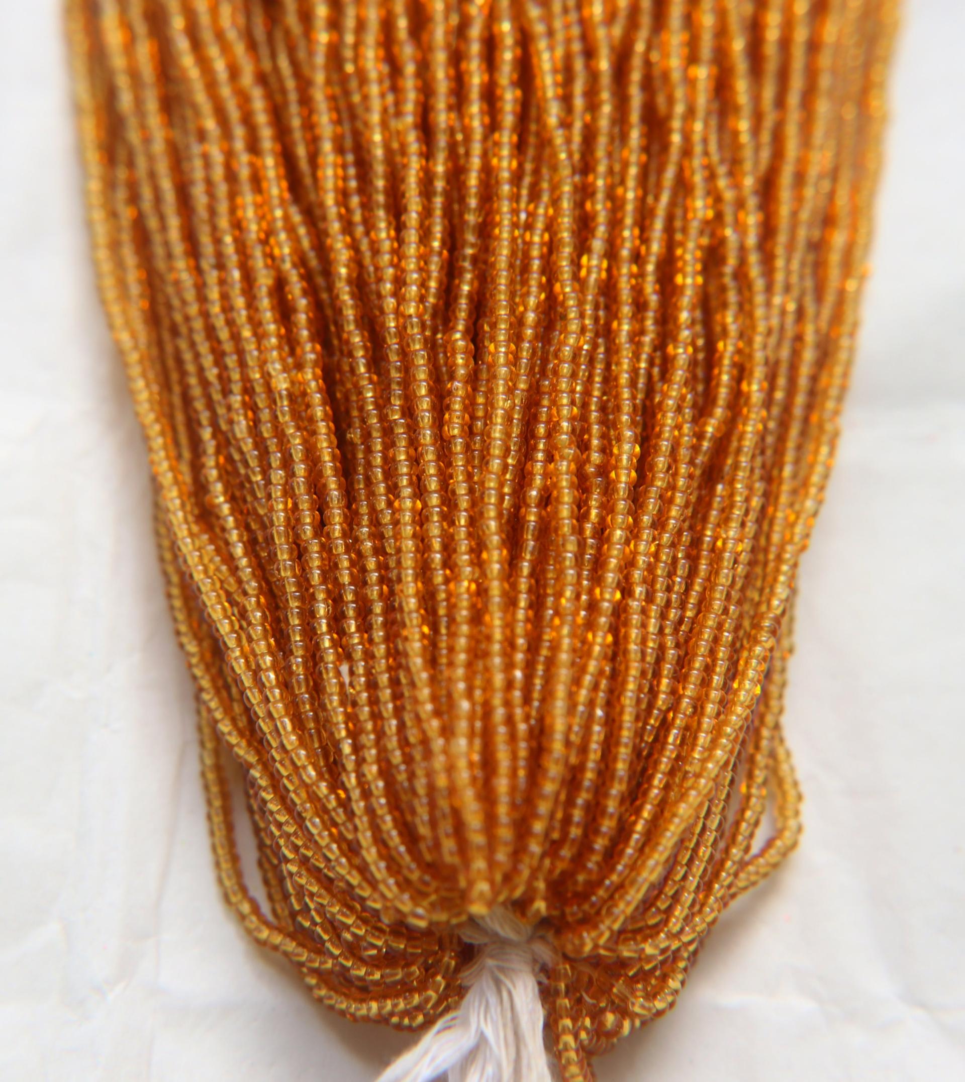 11/0 Czech Seed Bead Transparent Topaz 1/5/25/50/100 Full hanks Preciosa Ornella loose beads, mix beads, embroidery materials, craft supply