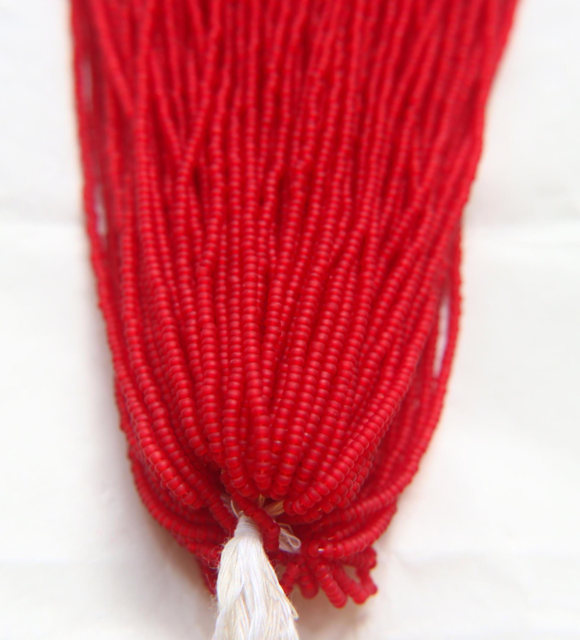 11/0 Czech Seed Bead MATT Light Ruby 1/5/25 Full hanks Preciosa Ornella loose beads, mix beads, embroidery materials, craft supplies