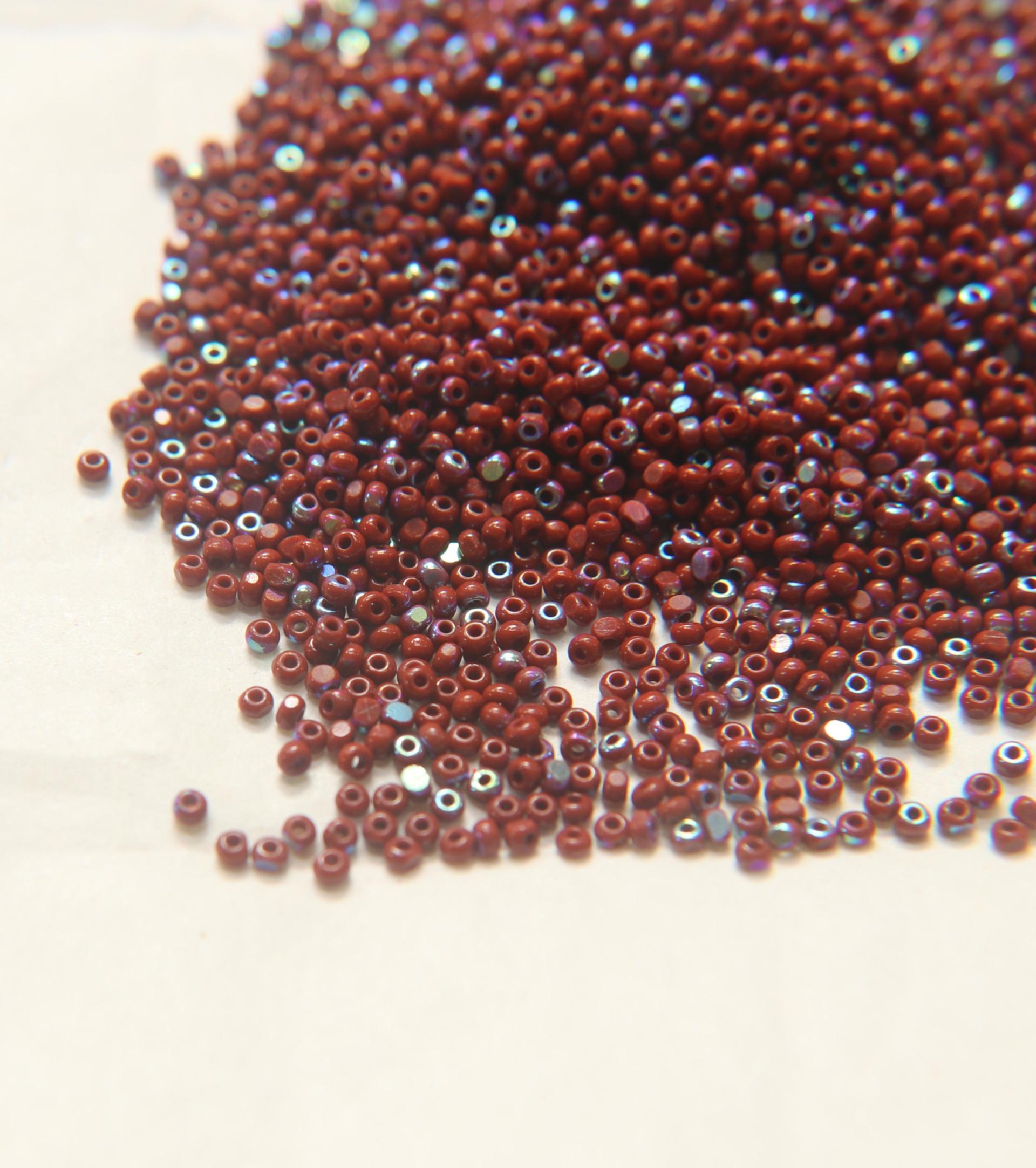 11/0 Charlotte Cut Beads Patina Burnt Rust Opaque Aurore Boreale 10/20/50/250/500 Grams PREMIUM MATERIALS