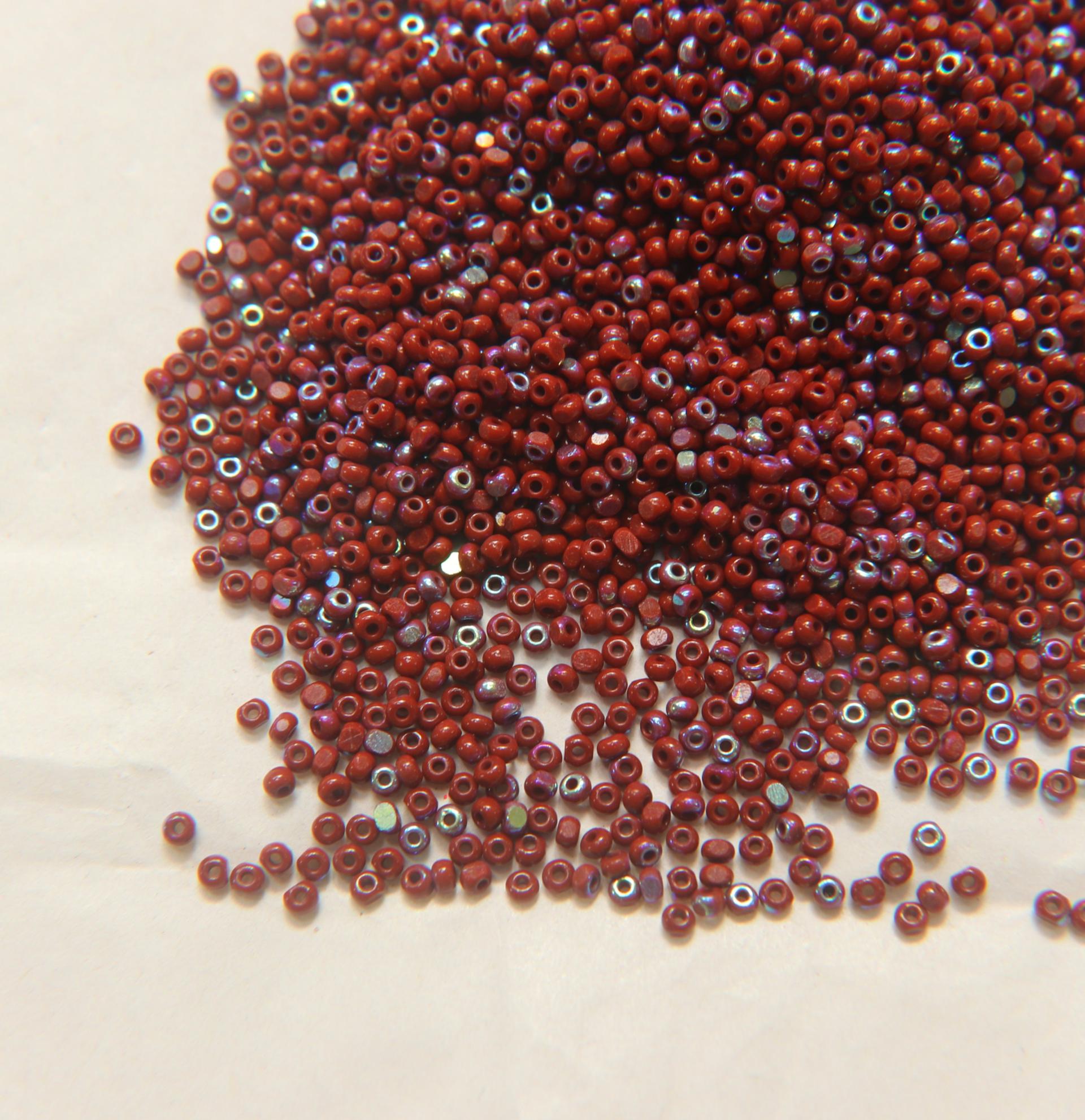 11/0 Charlotte Cut Beads Patina Burnt Rust Opaque Aurore Boreale 10/20/50/250/500 Grams PREMIUM MATERIALS