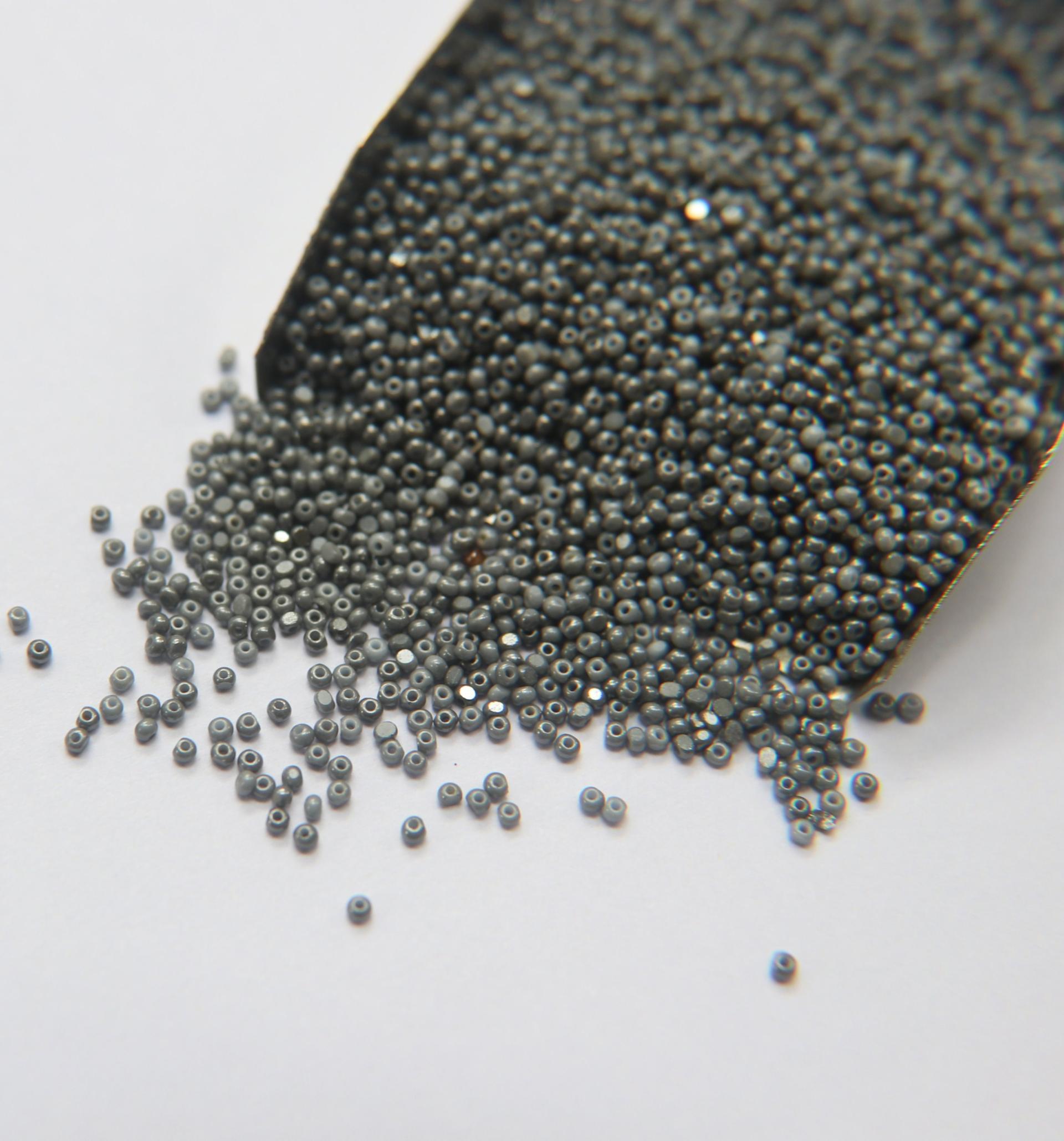 13/0 Charlotte Cut Beads Ionized Grey Opaque 5/10/20/50/250/500 Grams PREMIUM MATERIALS Native Beads Supplies