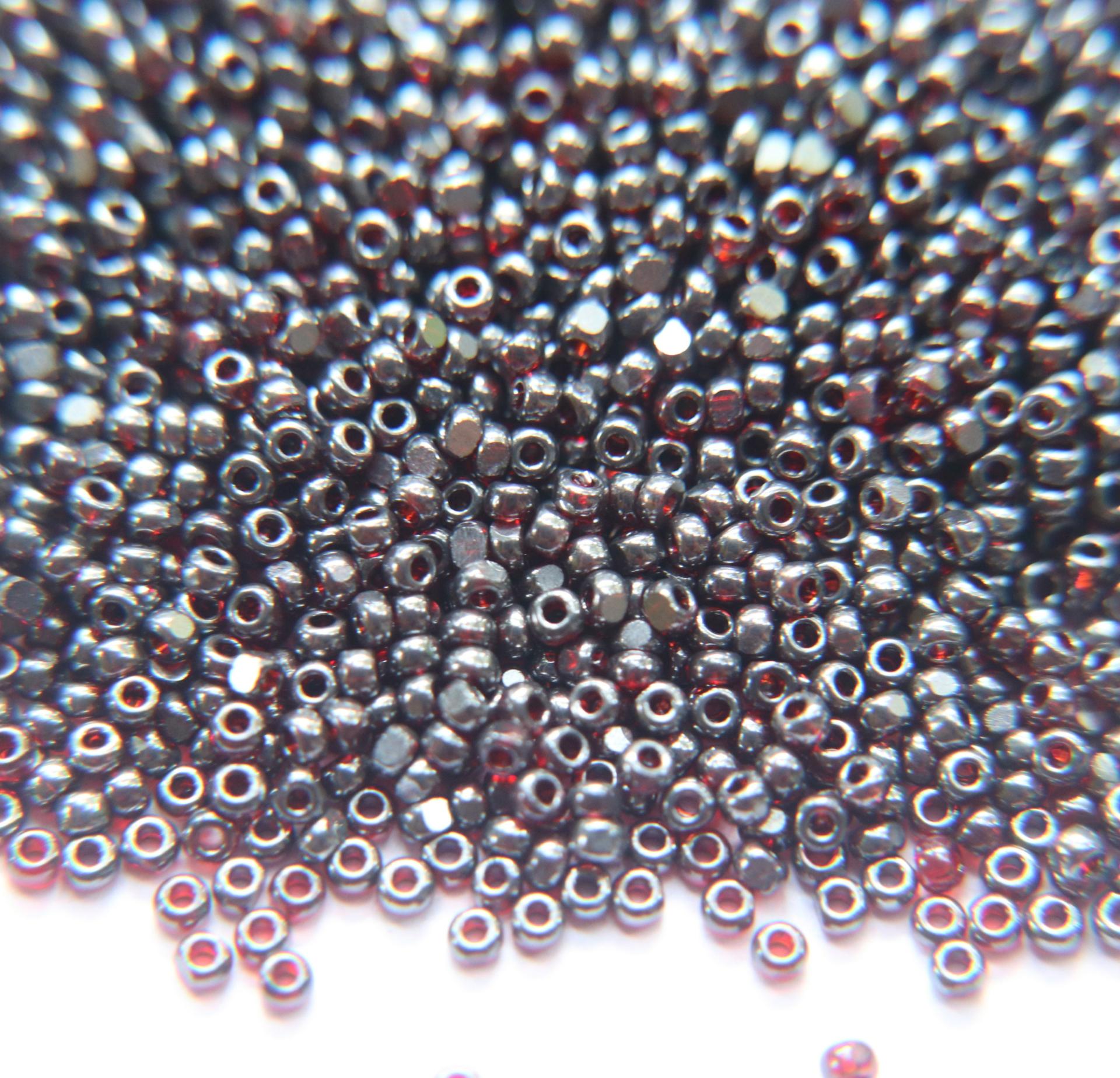 11/0 Charlotte Cut Beads Ionized Light Siam Transparent 10/20/50/250/500 Grams