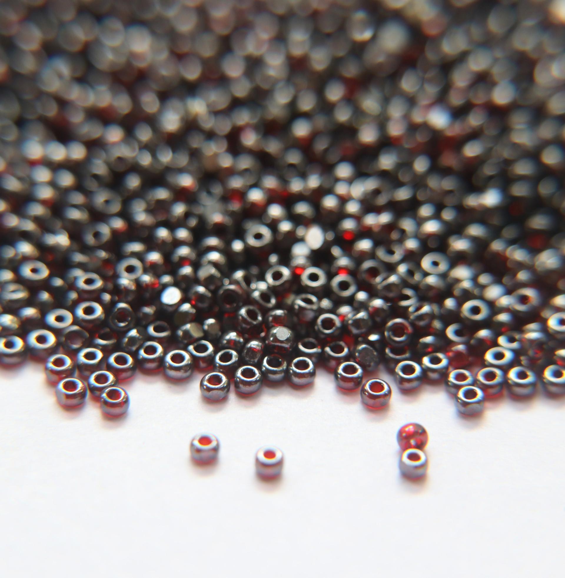 11/0 Charlotte Cut Beads Ionized Light Siam Transparent 10/20/50/250/500 Grams