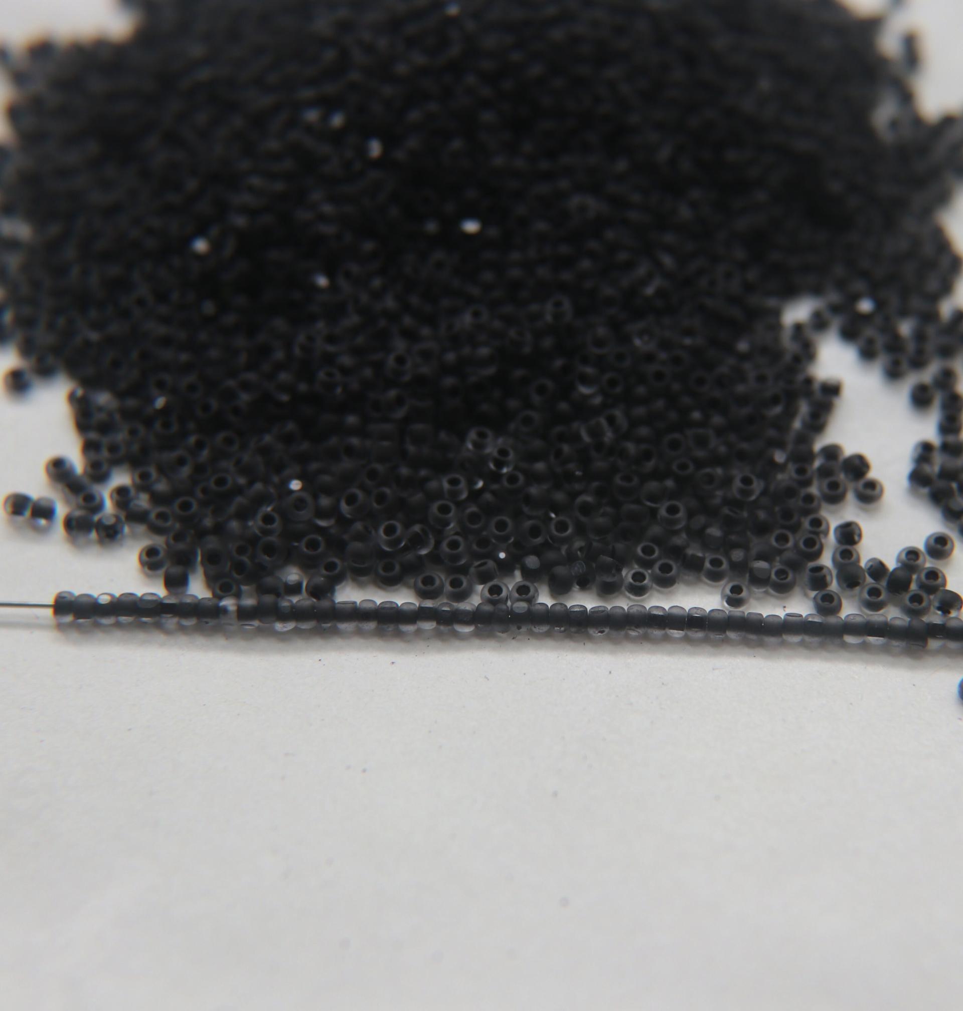 13/0 Charlotte Cut Beads Crystal Matt Black Lined 5/10/20/50/250/500 Grams embroidery materials, jewelry making, vintage beads, rare finding